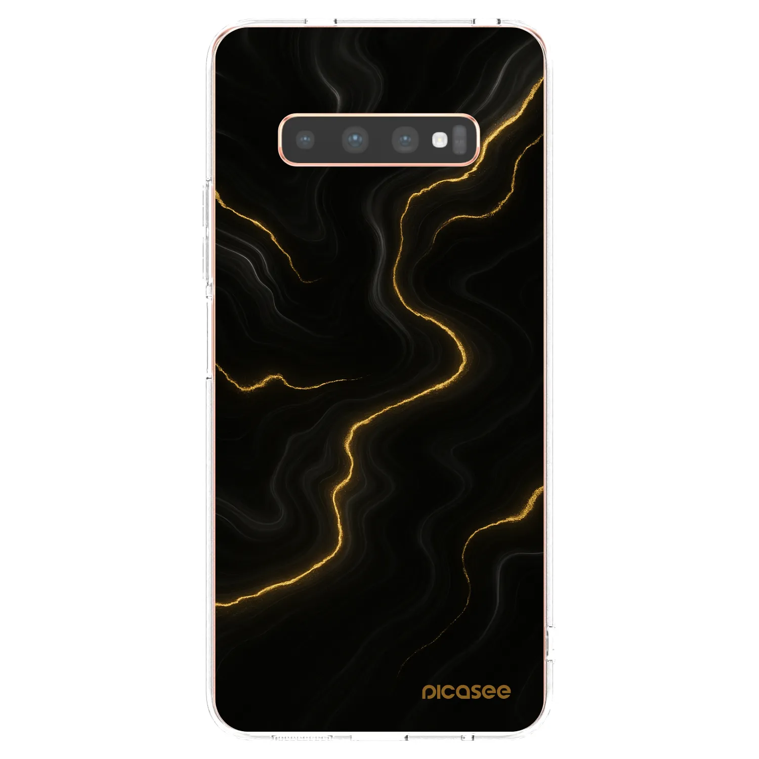 Picasee silikonski prozorni ovitek za Samsung Galaxy S10 Plus G975 - Thunder