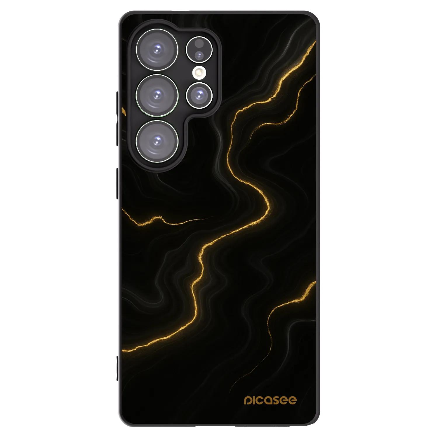 Picasee silikonski črni ovitek za Samsung Galaxy S25 Ultra 5G - Thunder