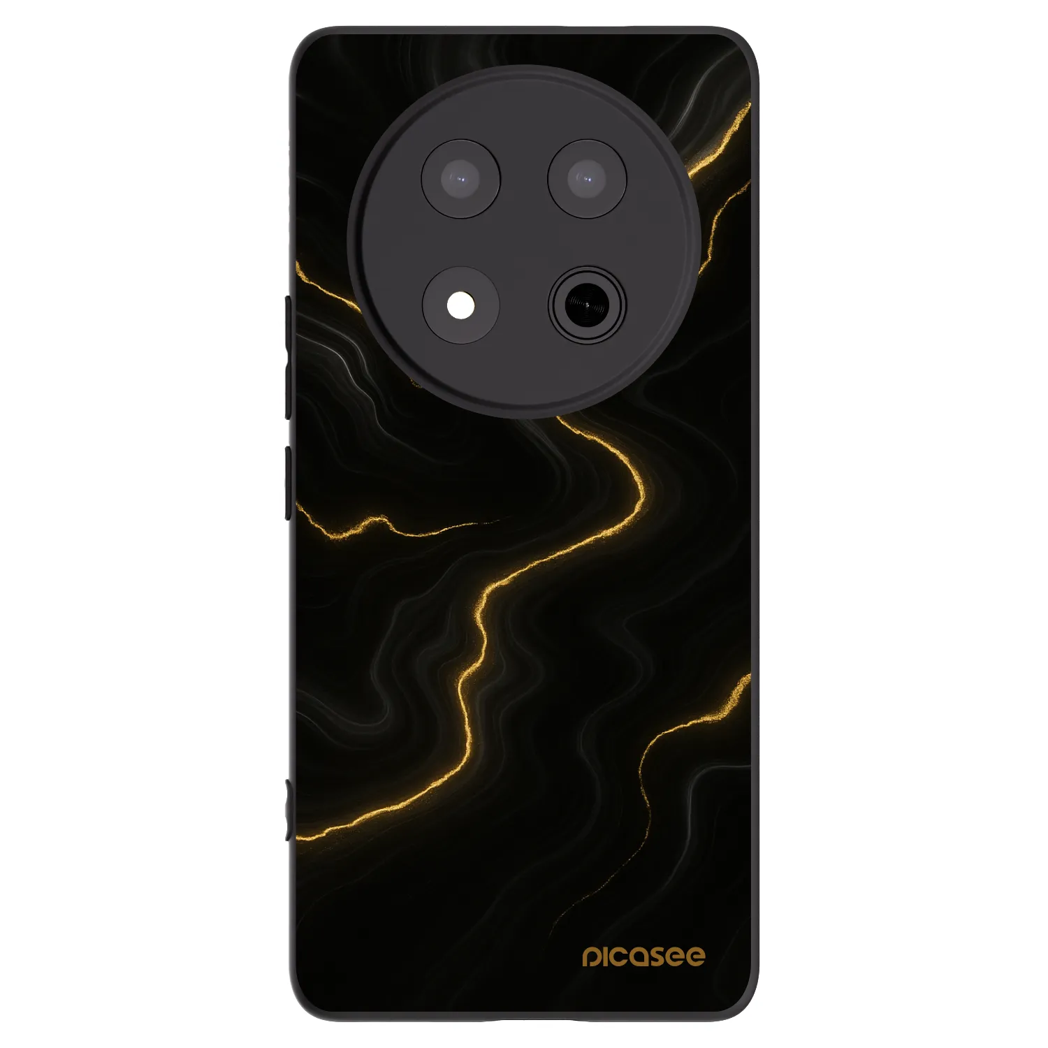 Picasee silikonski črni ovitek za Honor Magic7 Lite 5G - Thunder
