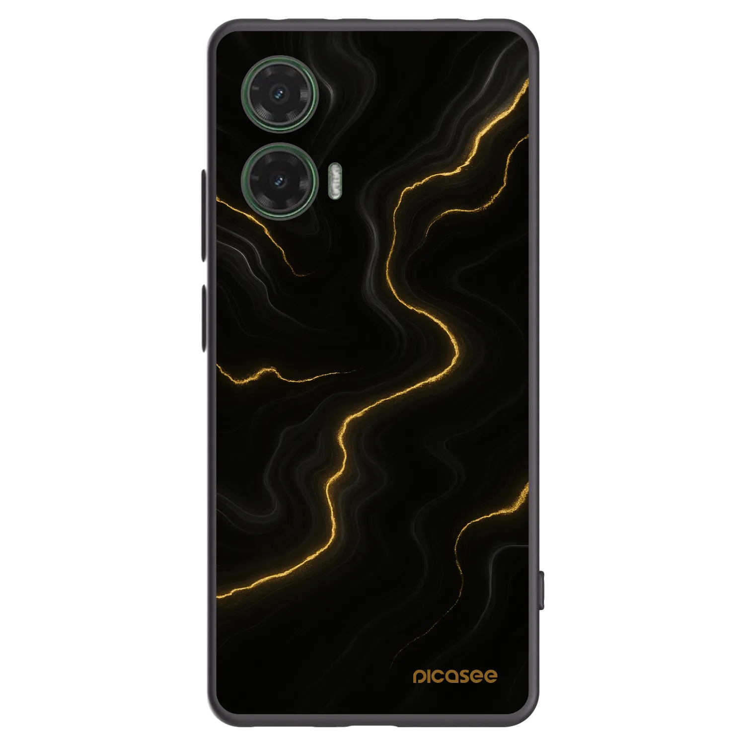 Picasee silikonski črni ovitek za Motorola Moto G35 5G - Thunder