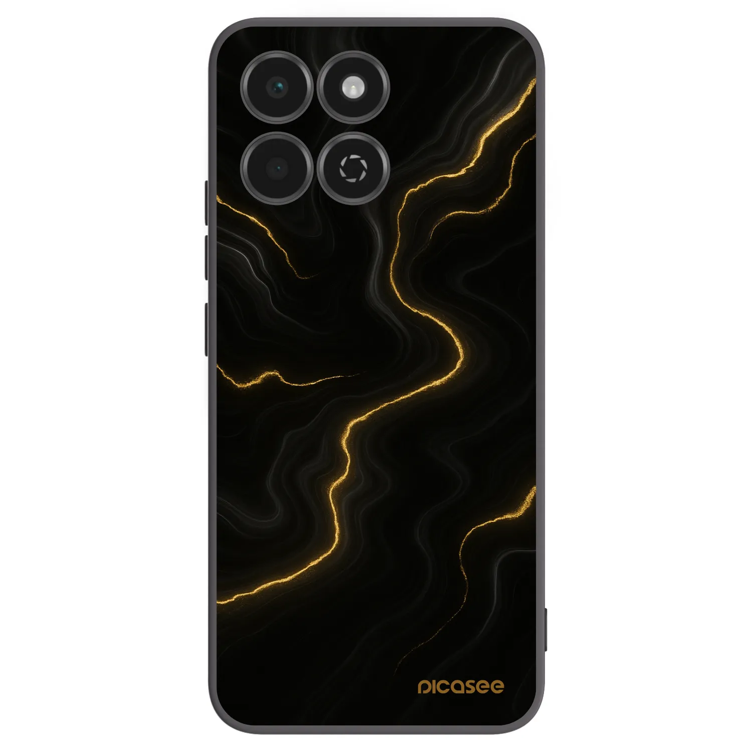 Picasee silikonski črni ovitek za Honor 200 Smart 5G - Thunder