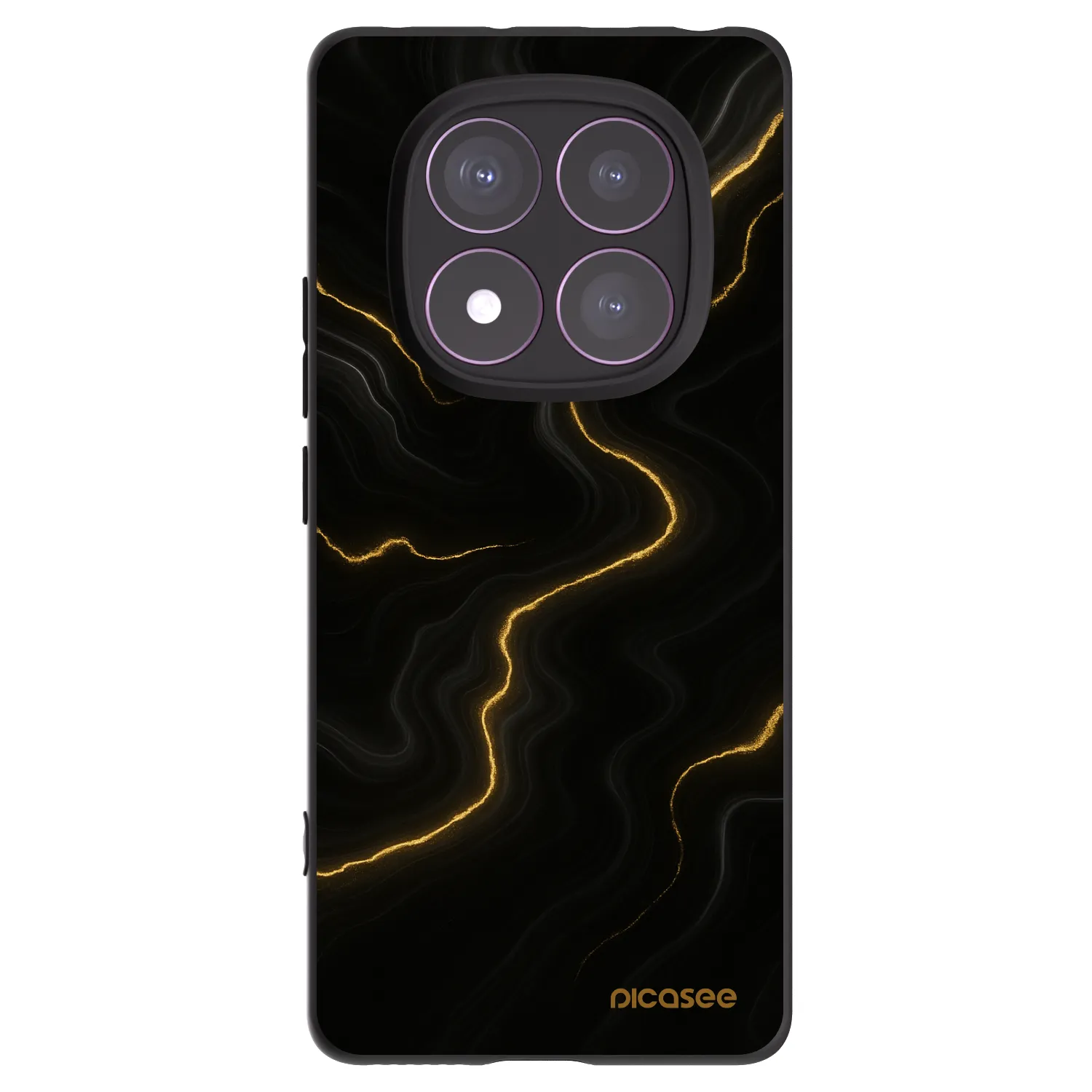 Picasee silikonski črni ovitek za Xiaomi Redmi Note 14 Pro 4G - Thunder