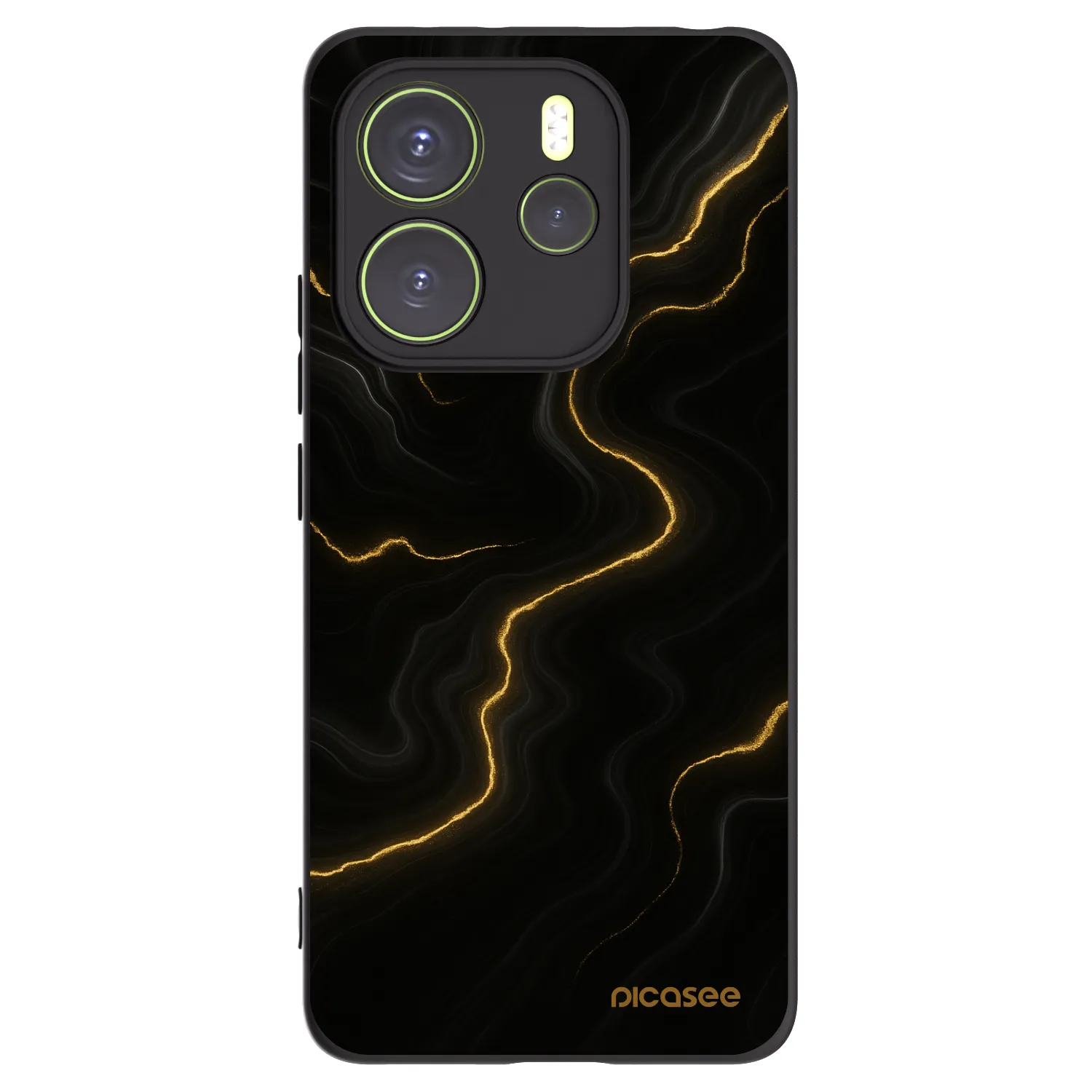 Picasee silikonski črni ovitek za Xiaomi Redmi Note 14 4G - Thunder