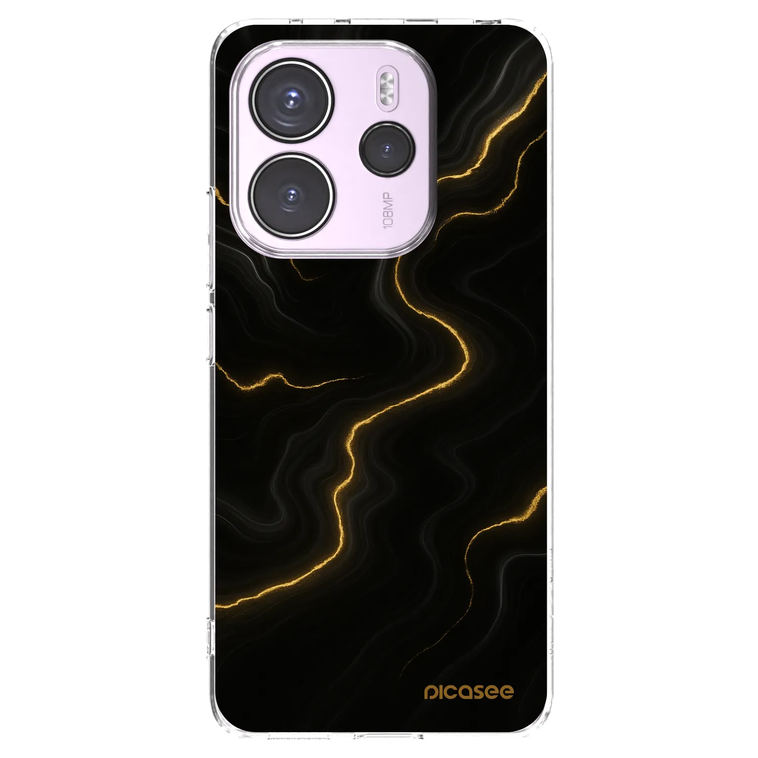 Picasee silikonski prozorni ovitek za Xiaomi Redmi Note 14 4G - Thunder