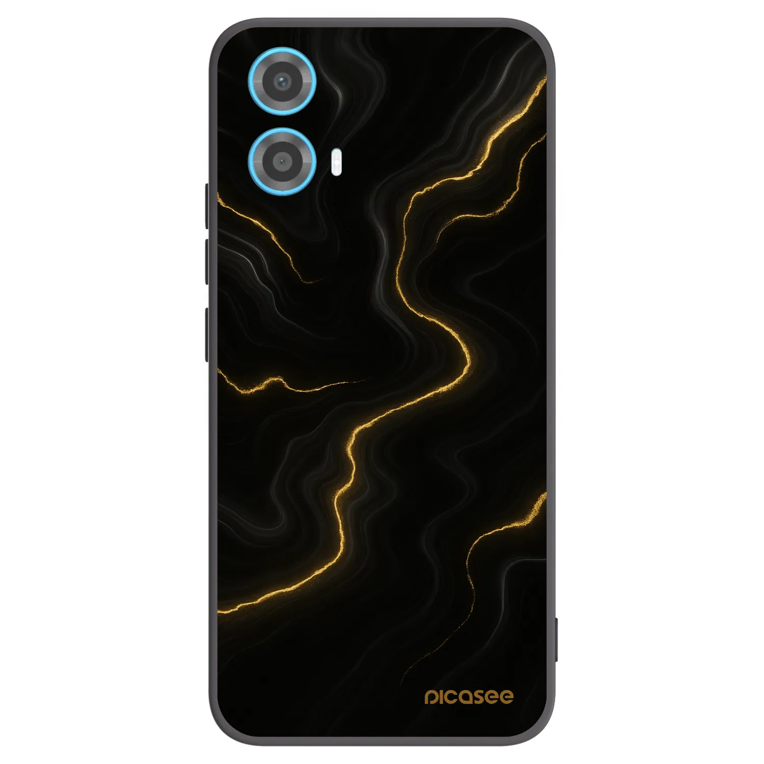 Picasee silikonski črni ovitek za Motorola Moto G34 5G - Thunder