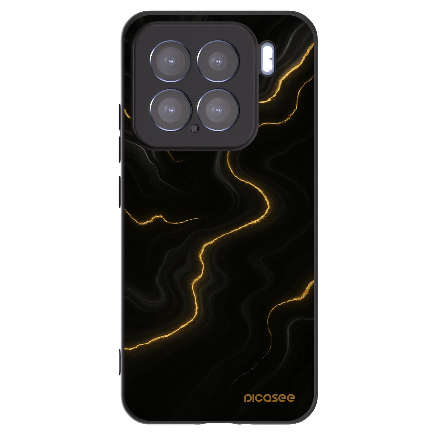Picasee silikonski črni ovitek za Xiaomi 15 - Thunder