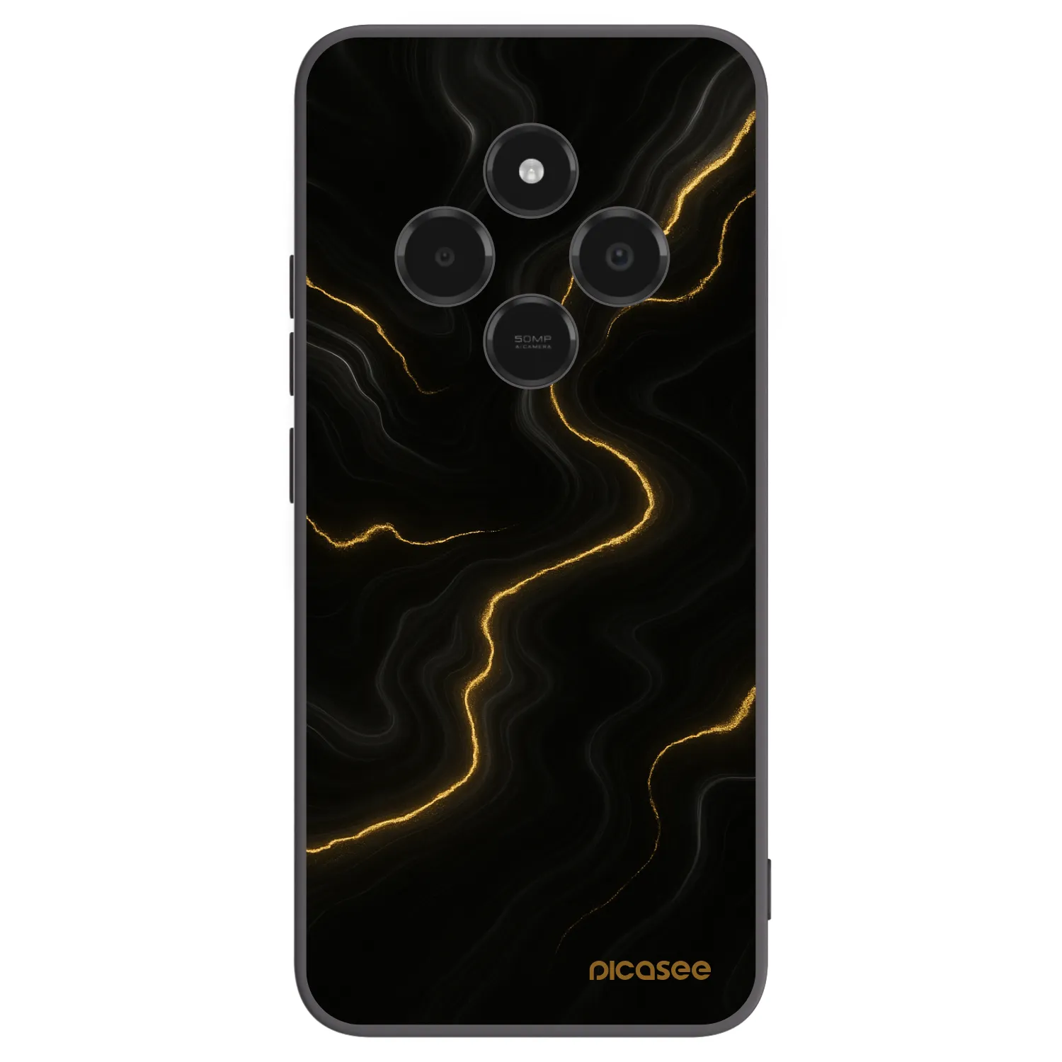 Picasee silikonski črni ovitek za Xiaomi Poco C75 - Thunder