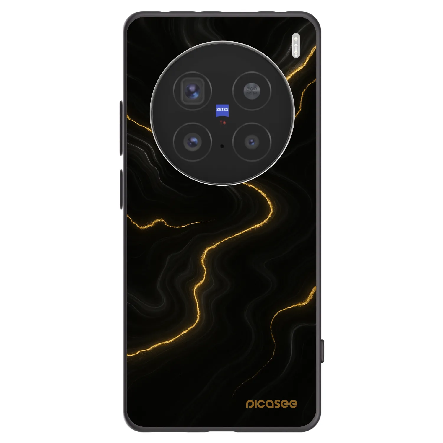 Picasee silikonski črni ovitek za Vivo X200 Pro - Thunder