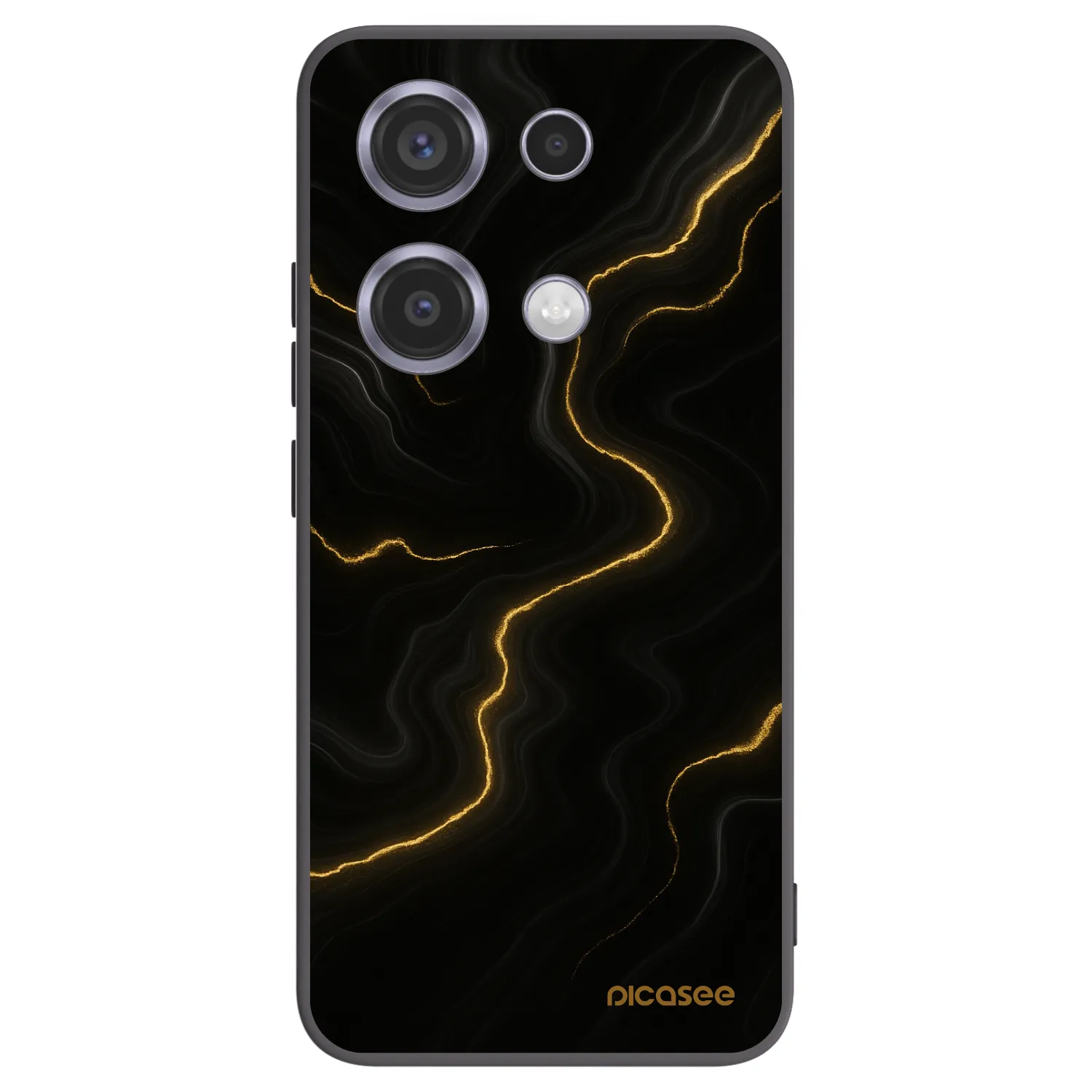 Picasee silikonski črni ovitek za Xiaomi Redmi Note 14S - Thunder