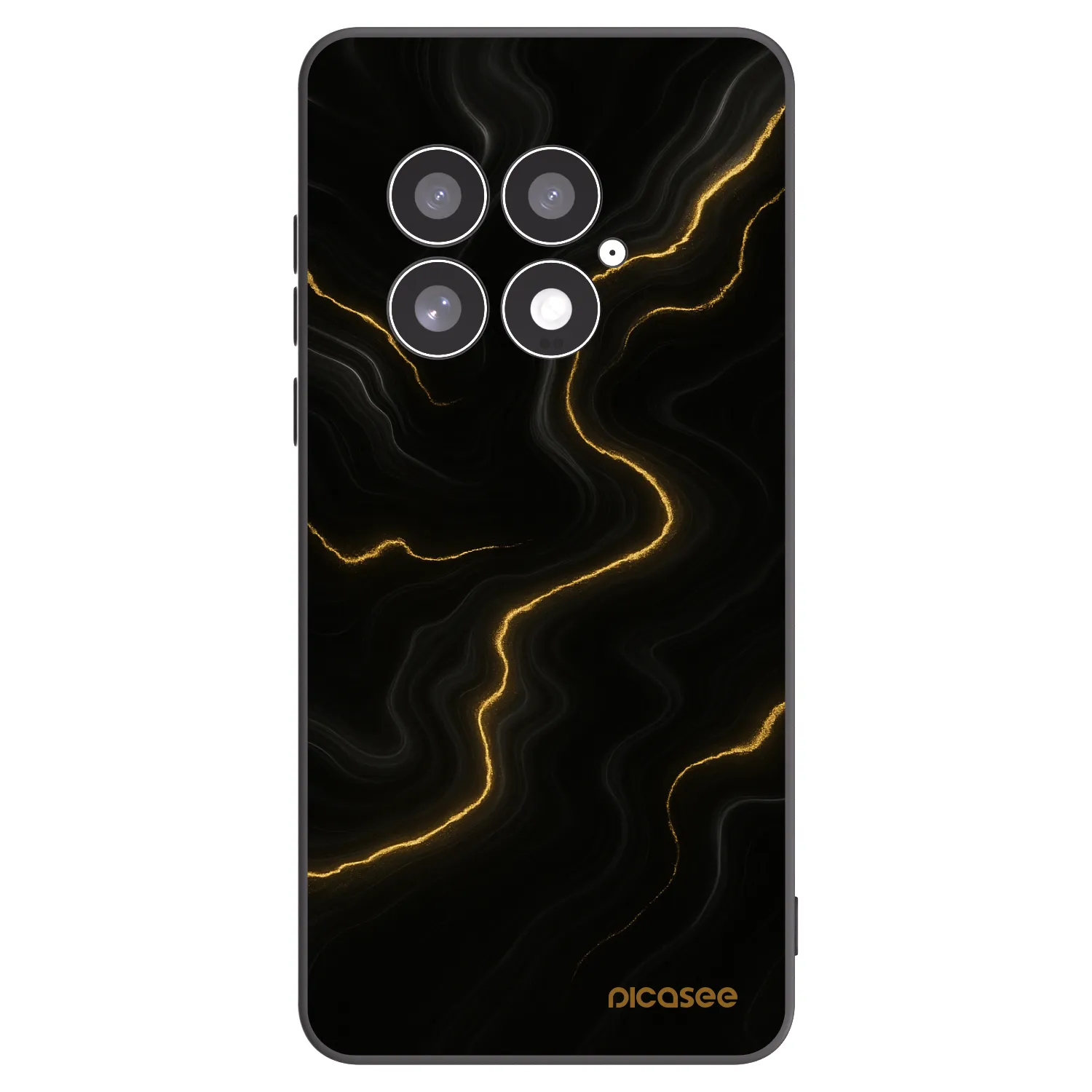 Picasee silikonski črni ovitek za OnePlus 13 5G - Thunder