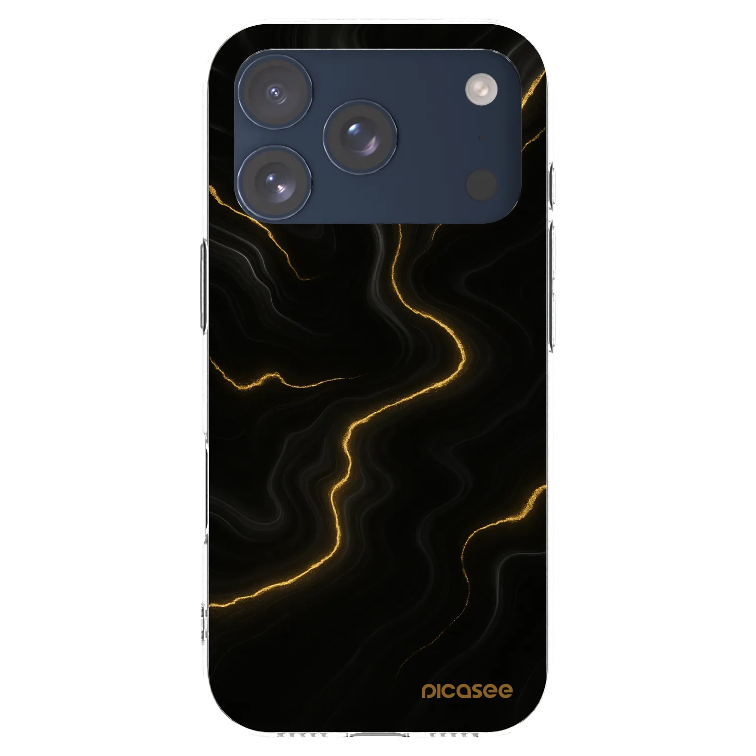 Picasee silikonski prozorni ovitek za Apple iPhone 17 Pro - Thunder