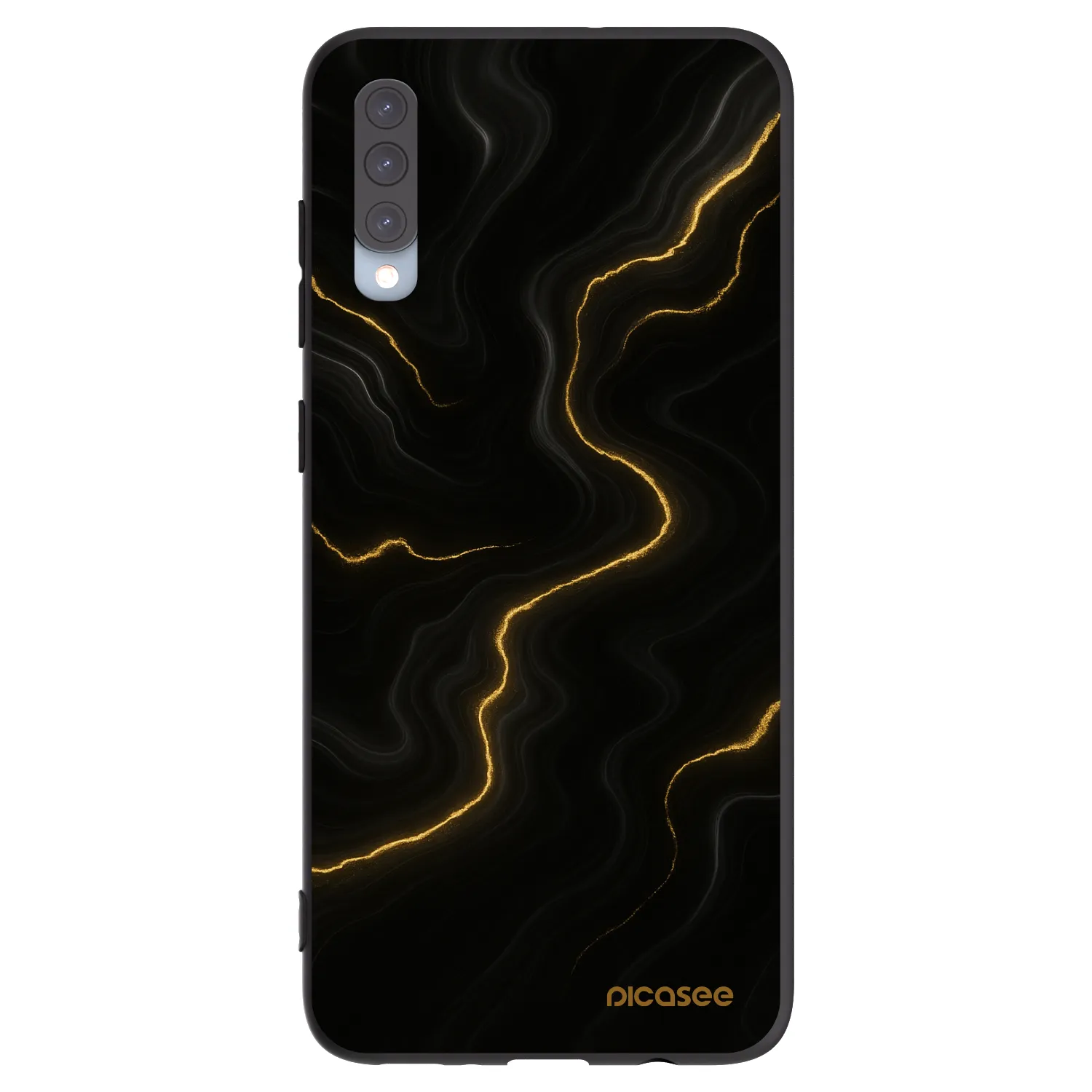 Picasee silikonski črni ovitek za Samsung Galaxy A70 A705F - Thunder
