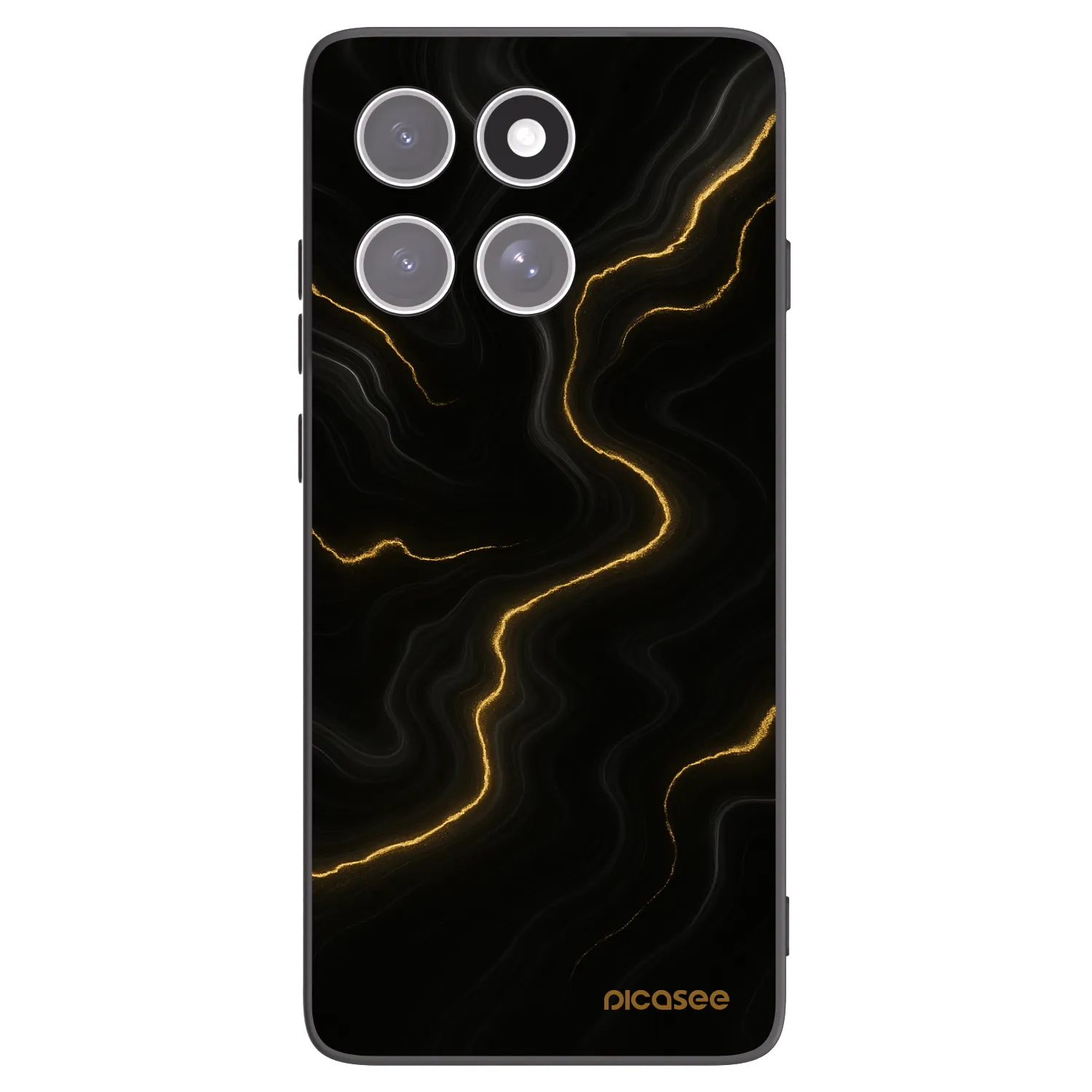 Picasee silikonski črni ovitek za Motorola Edge 60 Fusion - Thunder