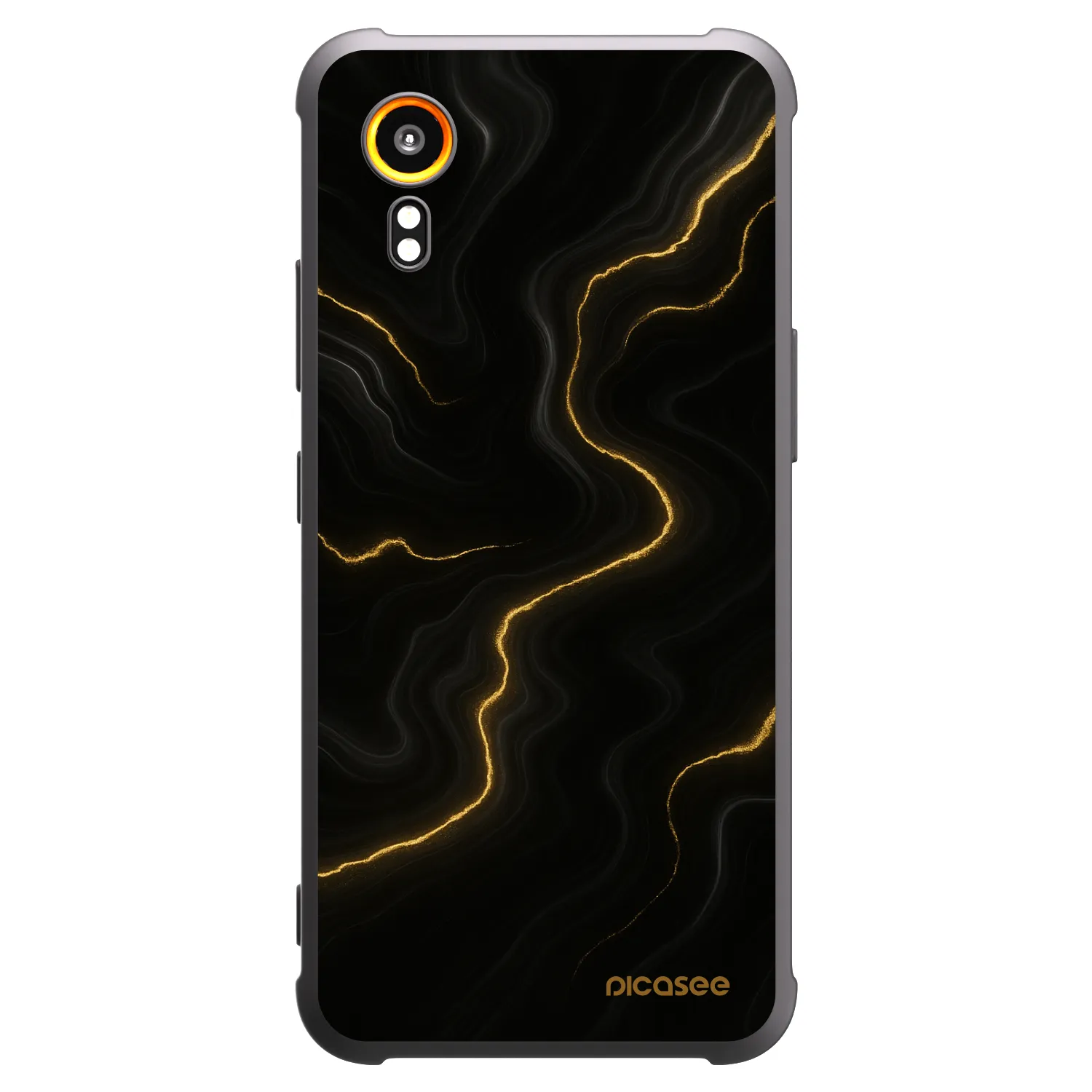Picasee silikonski črni ovitek za Samsung Galaxy Xcover 7 - Thunder