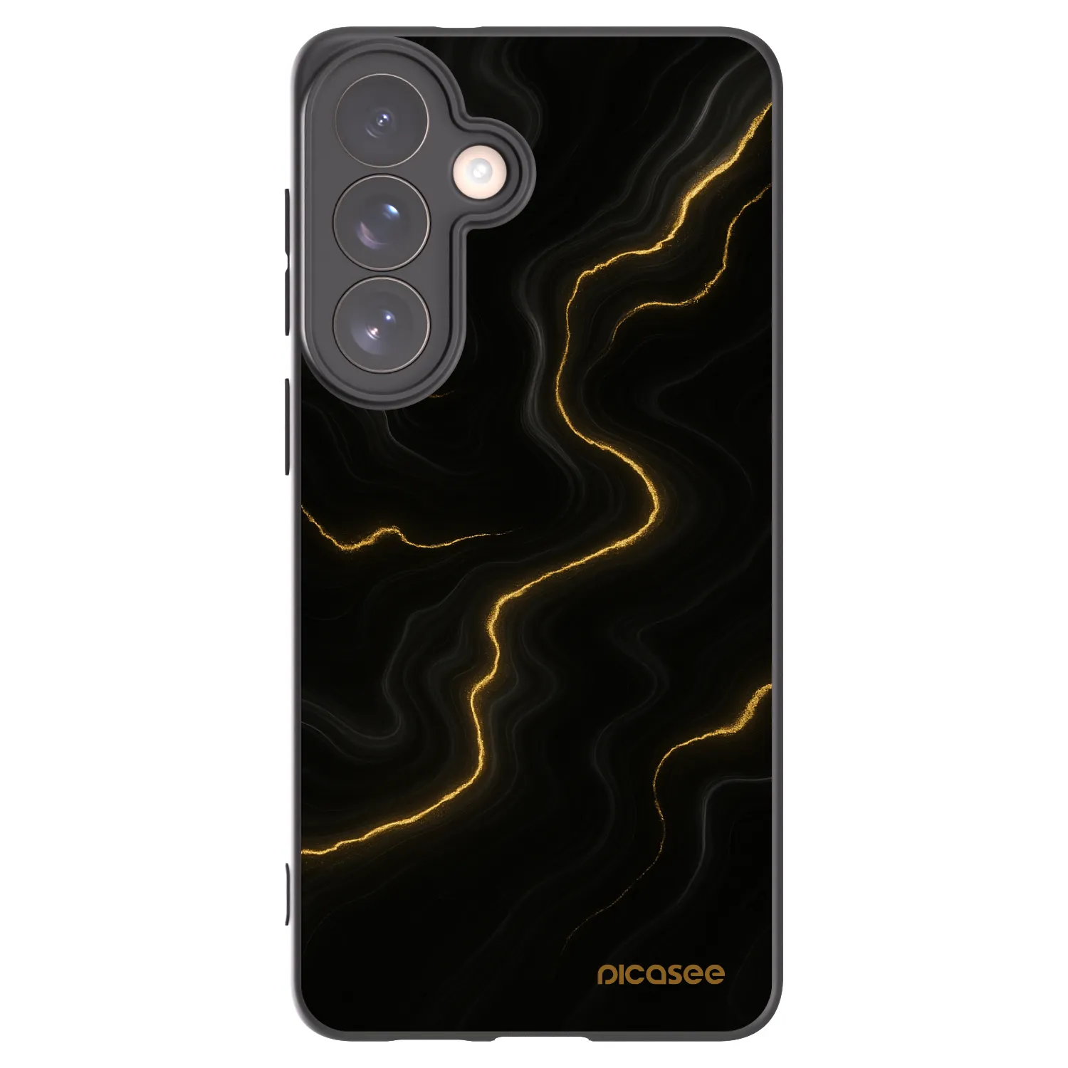 Picasee silikonski črni ovitek za Samsung Galaxy S26+ - Thunder