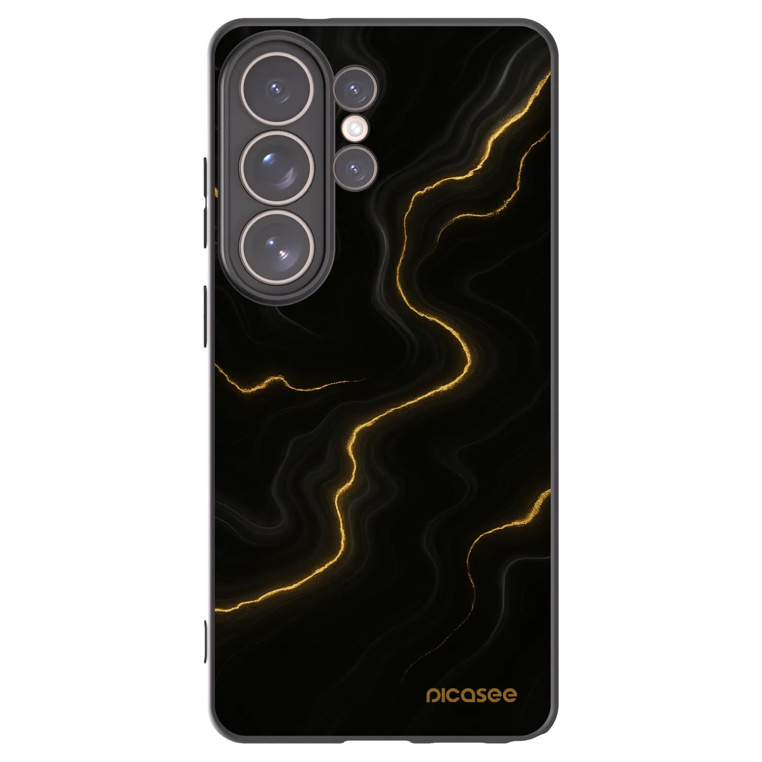 Picasee silikonski črni ovitek za Samsung Galaxy S26 Ultra - Thunder