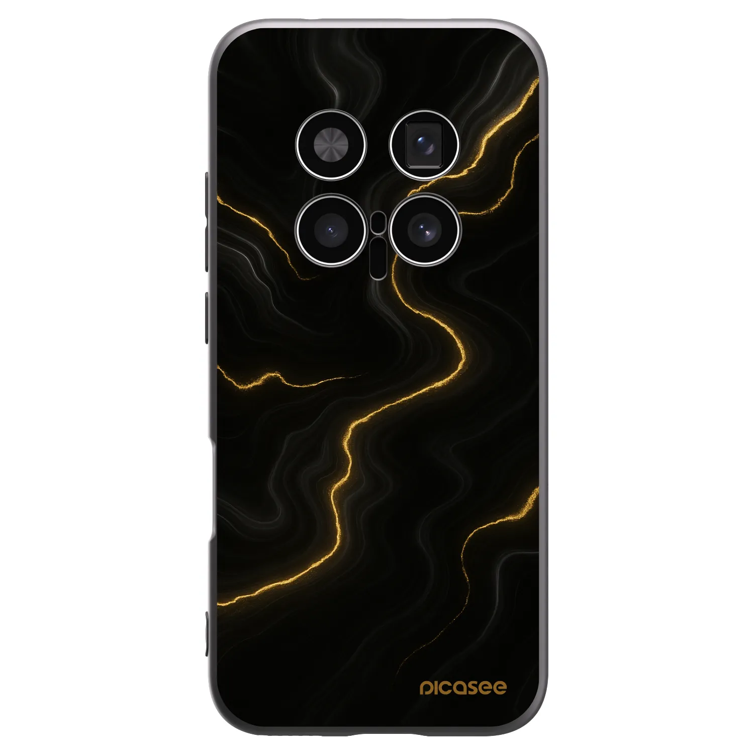 Picasee silikonski črni ovitek za Honor Magic8 Pro 5G - Thunder