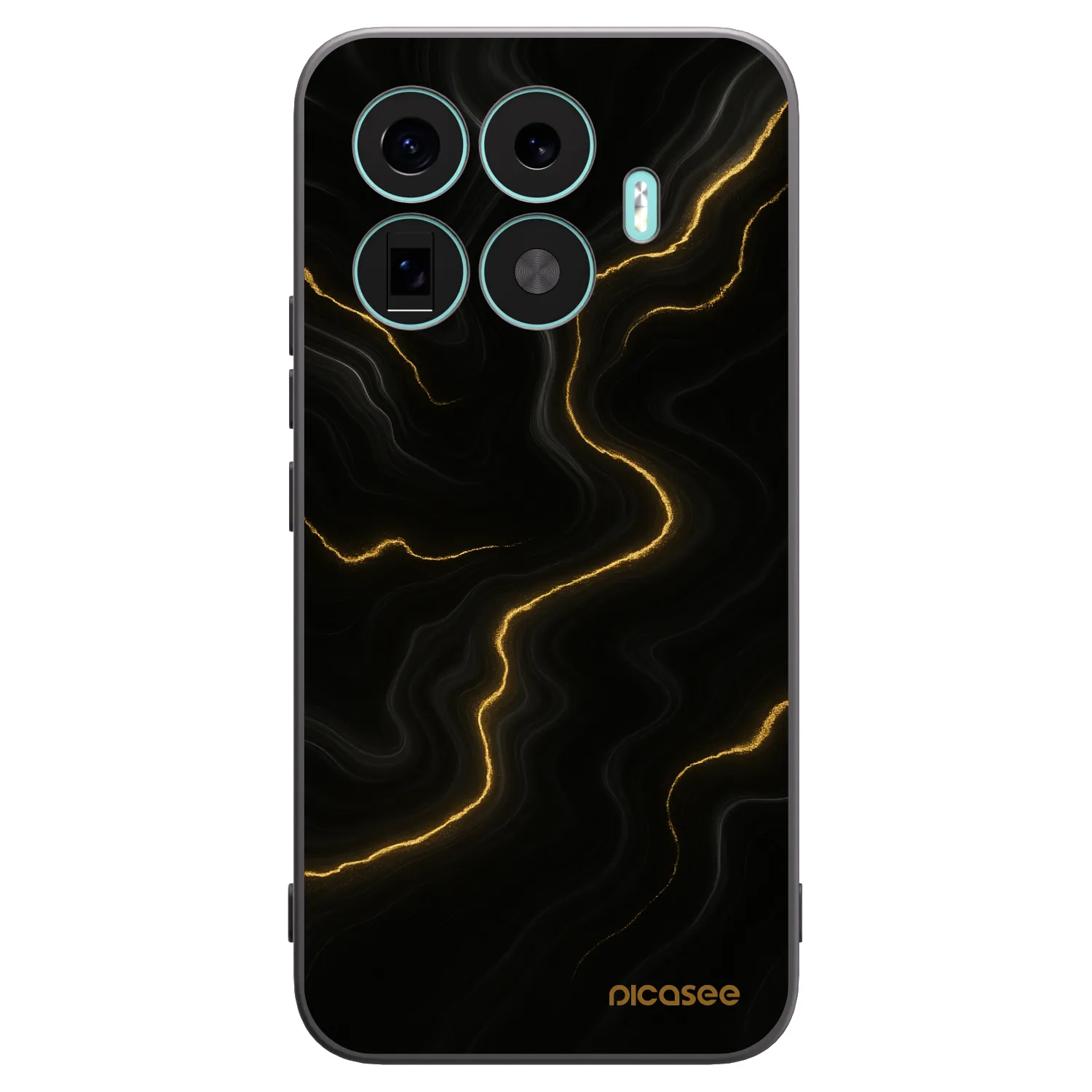 Picasee silikonski črni ovitek za Xiaomi 17T Pro - Thunder
