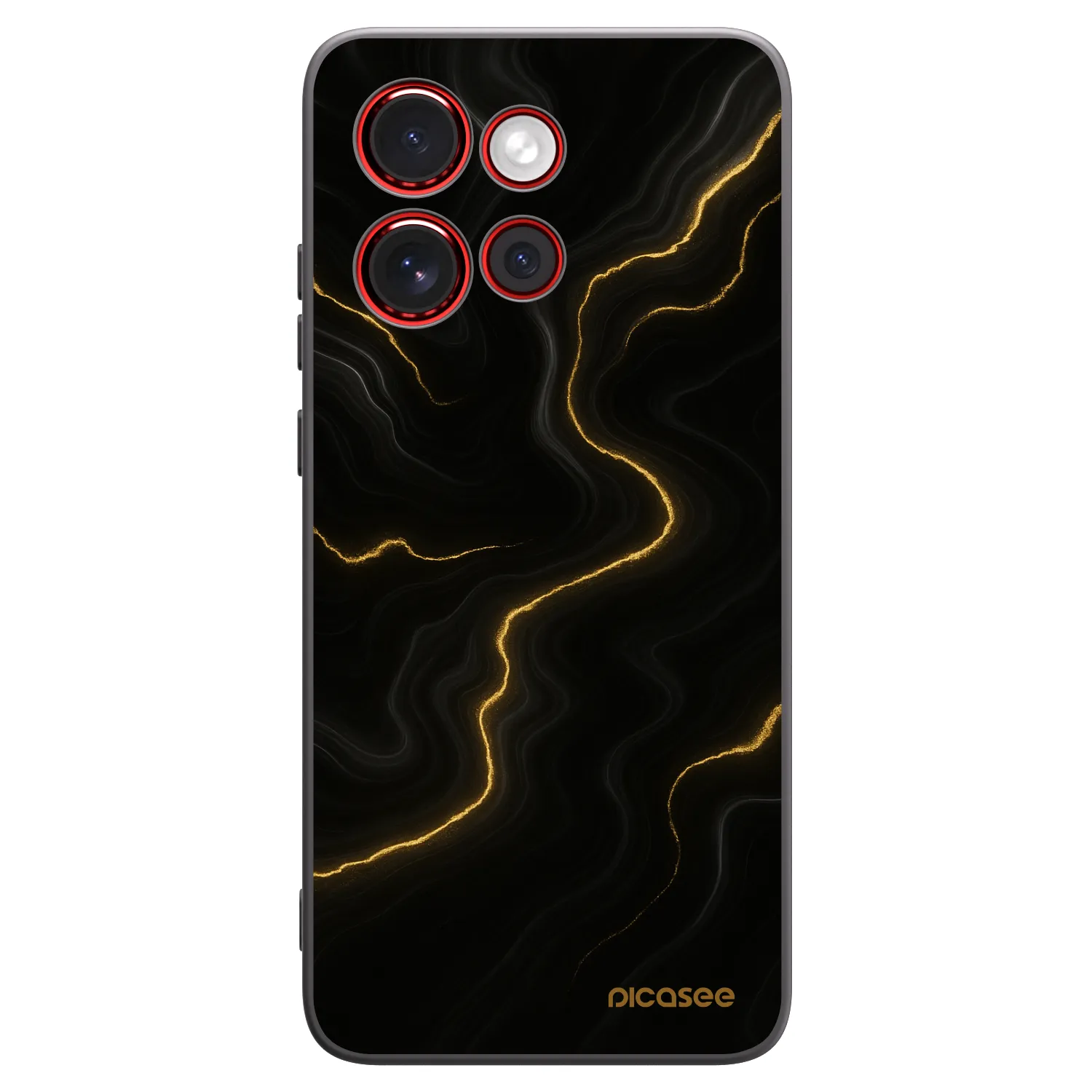 Picasee silikonski črni ovitek za Motorola Edge 60 Neo 5G - Thunder