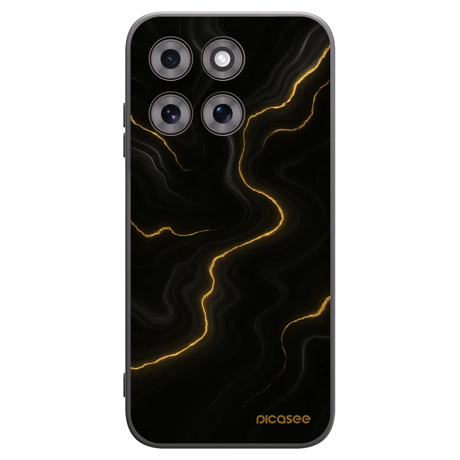 Picasee silikonski črni ovitek za Motorola Moto G77 - Thunder