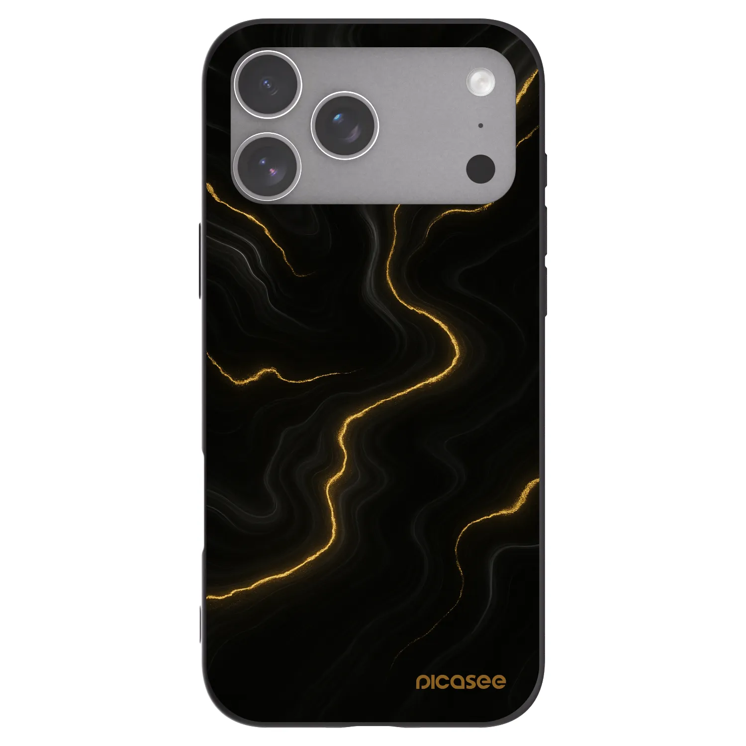 Picasee silikonski črni ovitek za Apple iPhone 18 Pro Max - Thunder