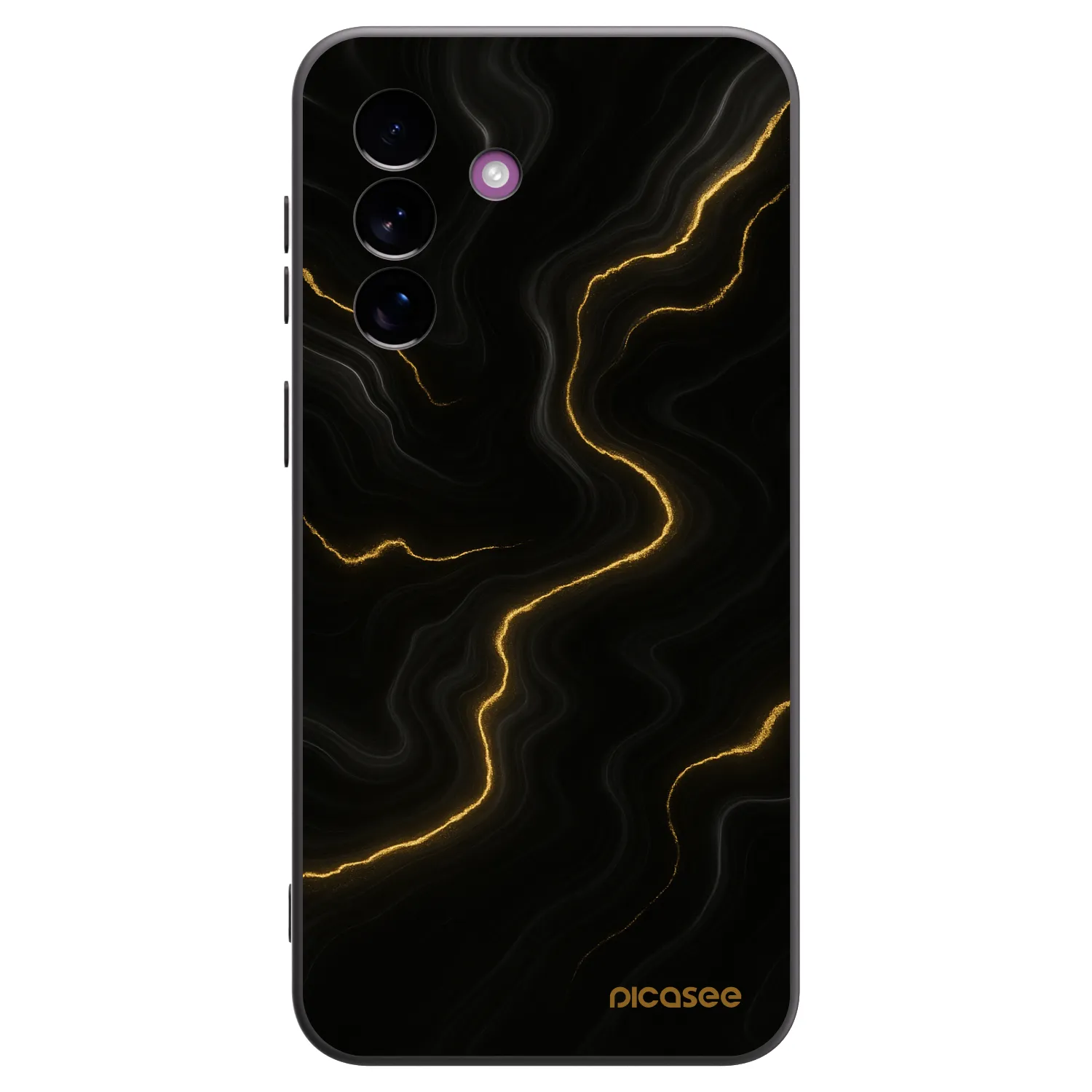 Picasee silikonski črni ovitek za Samsung Galaxy A37 - Thunder