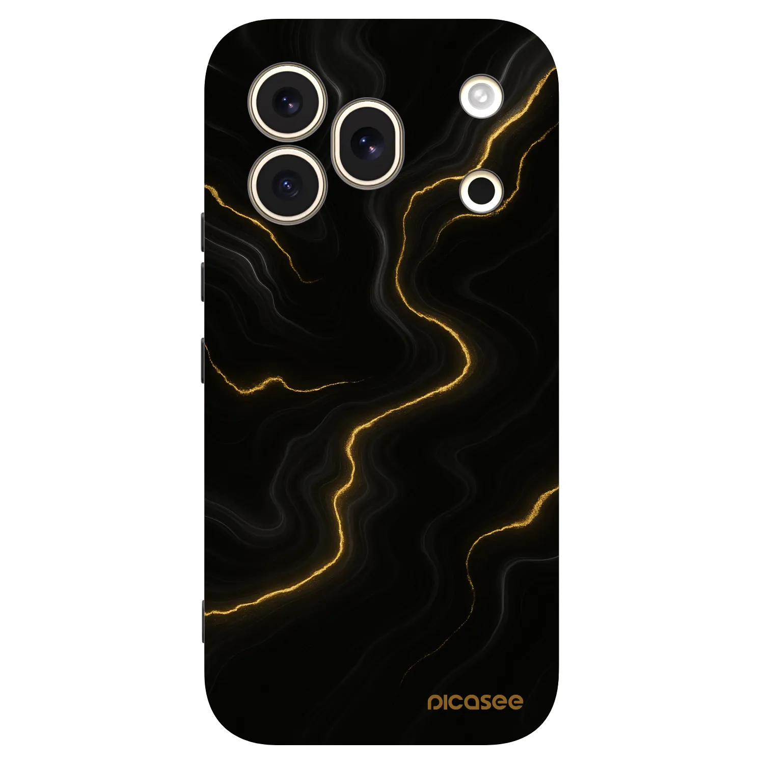 Picasee silikonski črni ovitek za Honor 600 Pro - Thunder