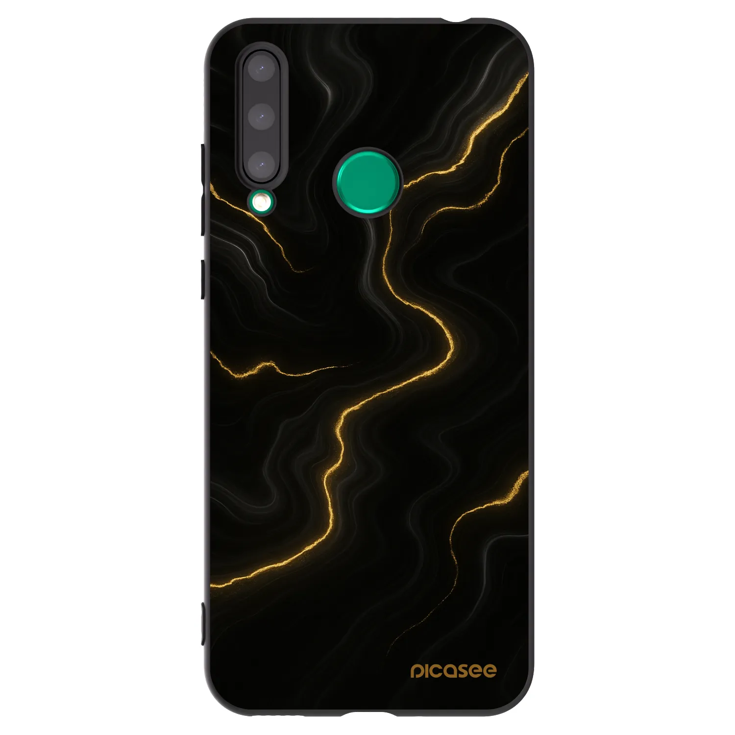 Picasee silikonski črni ovitek za Honor 20 Lite - Thunder