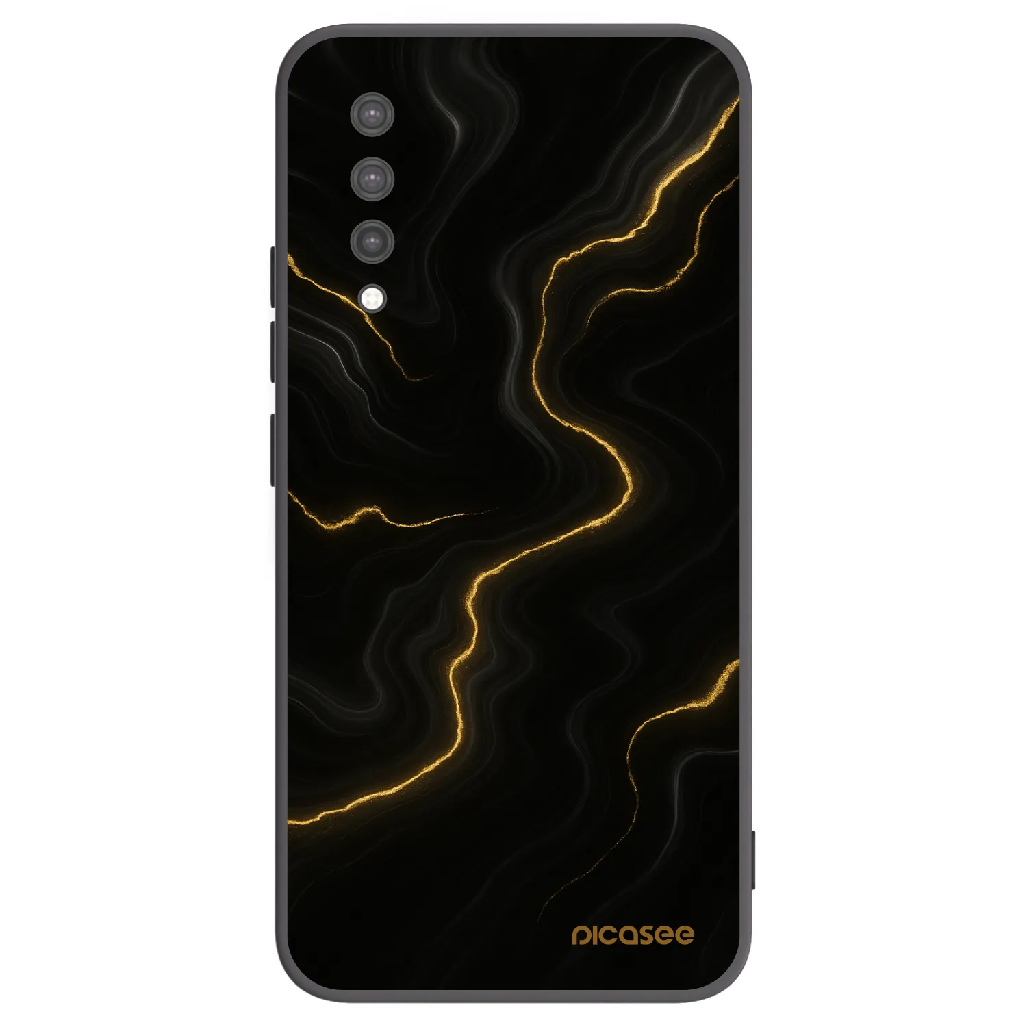 Picasee silikonski črni ovitek za Xiaomi Mi 9 Lite - Thunder