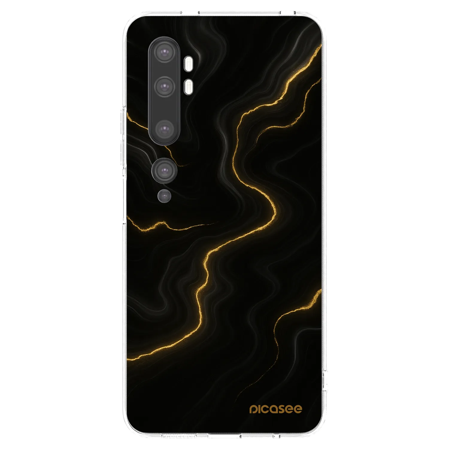 Picasee silikonski prozorni ovitek za Xiaomi Mi Note 10 (Pro) - Thunder