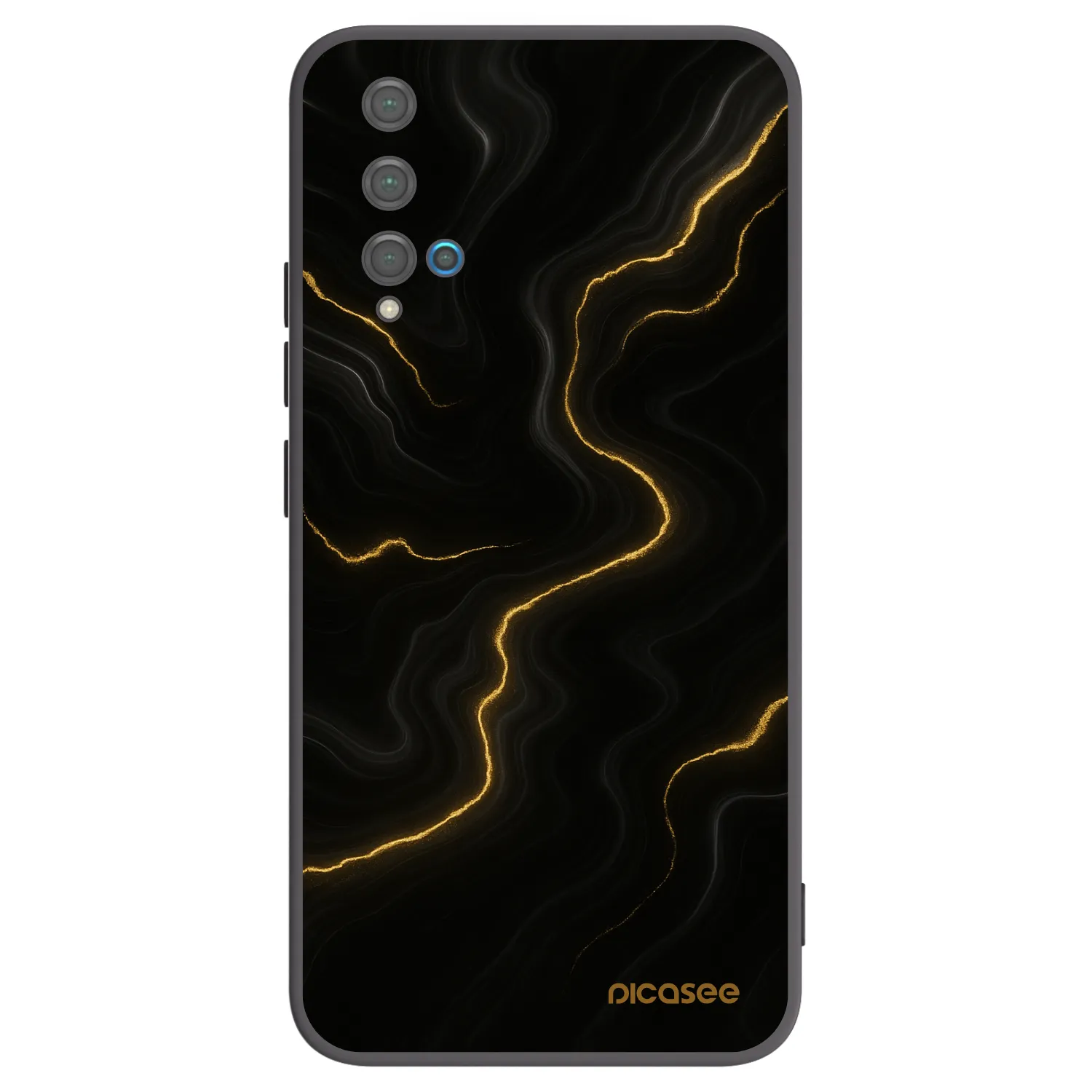 Picasee silikonski črni ovitek za Huawei Nova 5T - Thunder