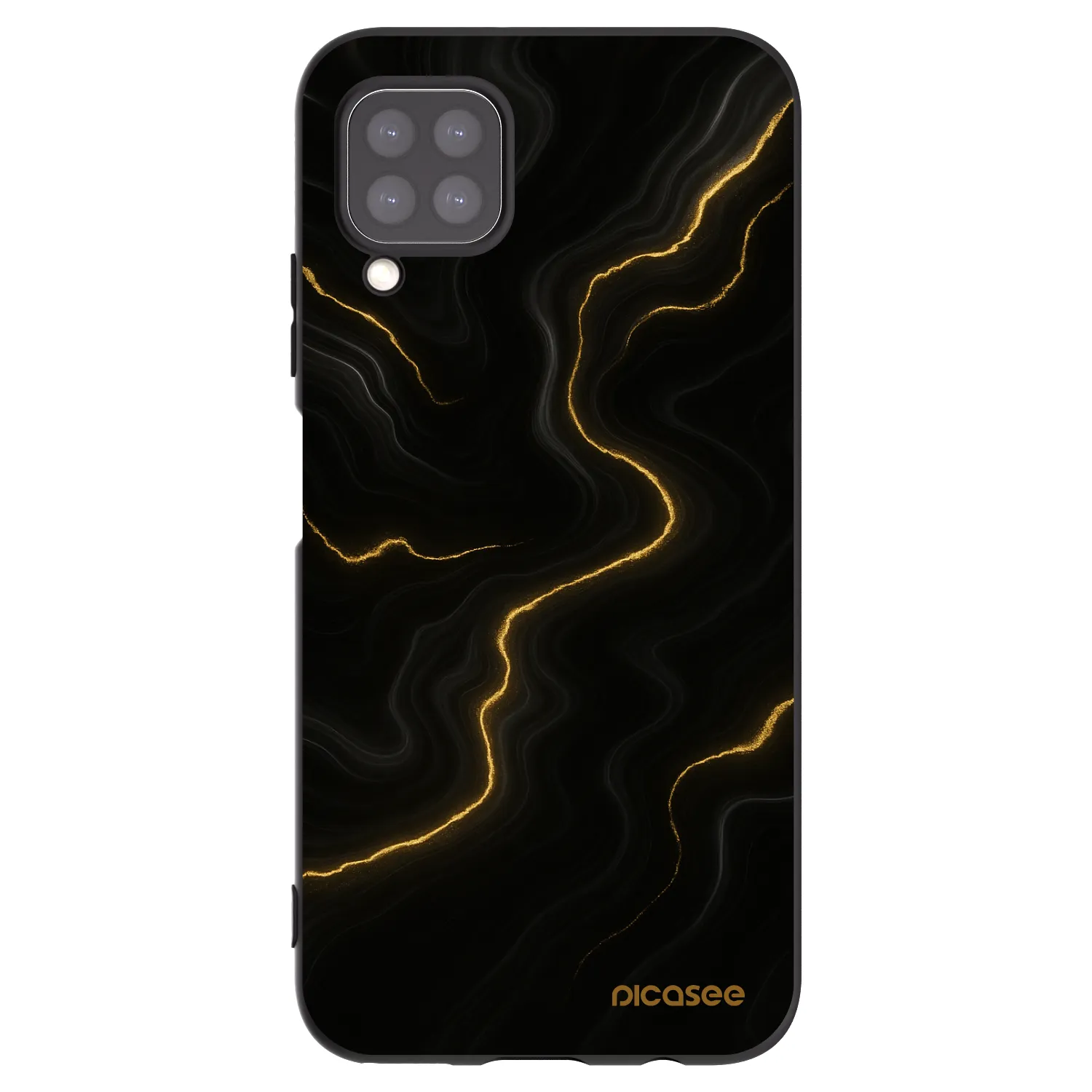 Picasee silikonski črni ovitek za Huawei P40 Lite - Thunder