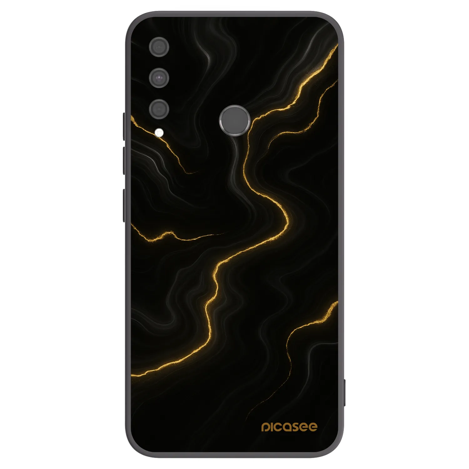 Picasee silikonski črni ovitek za Huawei P40 Lite E - Thunder