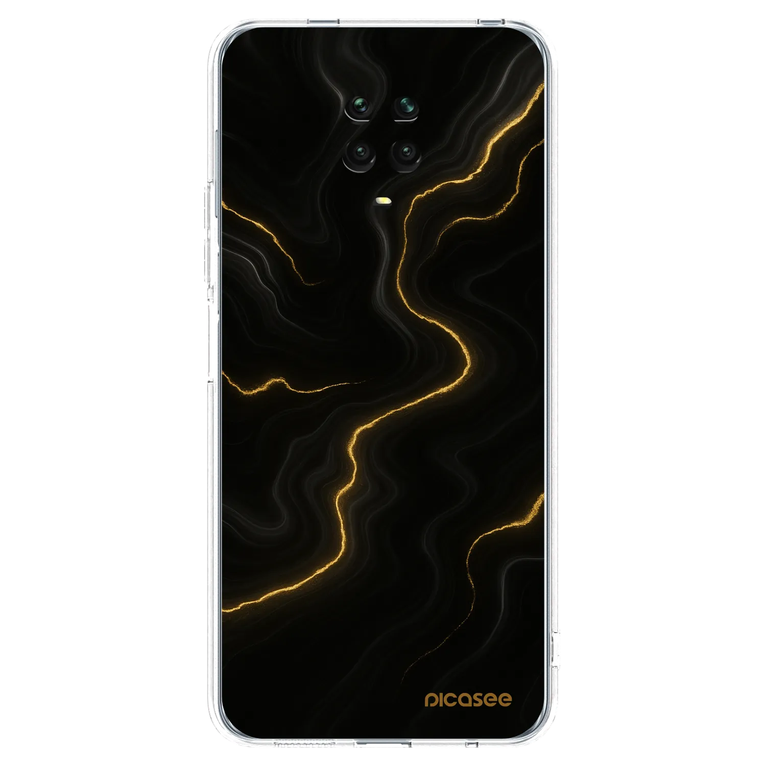 Picasee silikonski prozorni ovitek za Xiaomi Redmi Note 9 Pro - Thunder