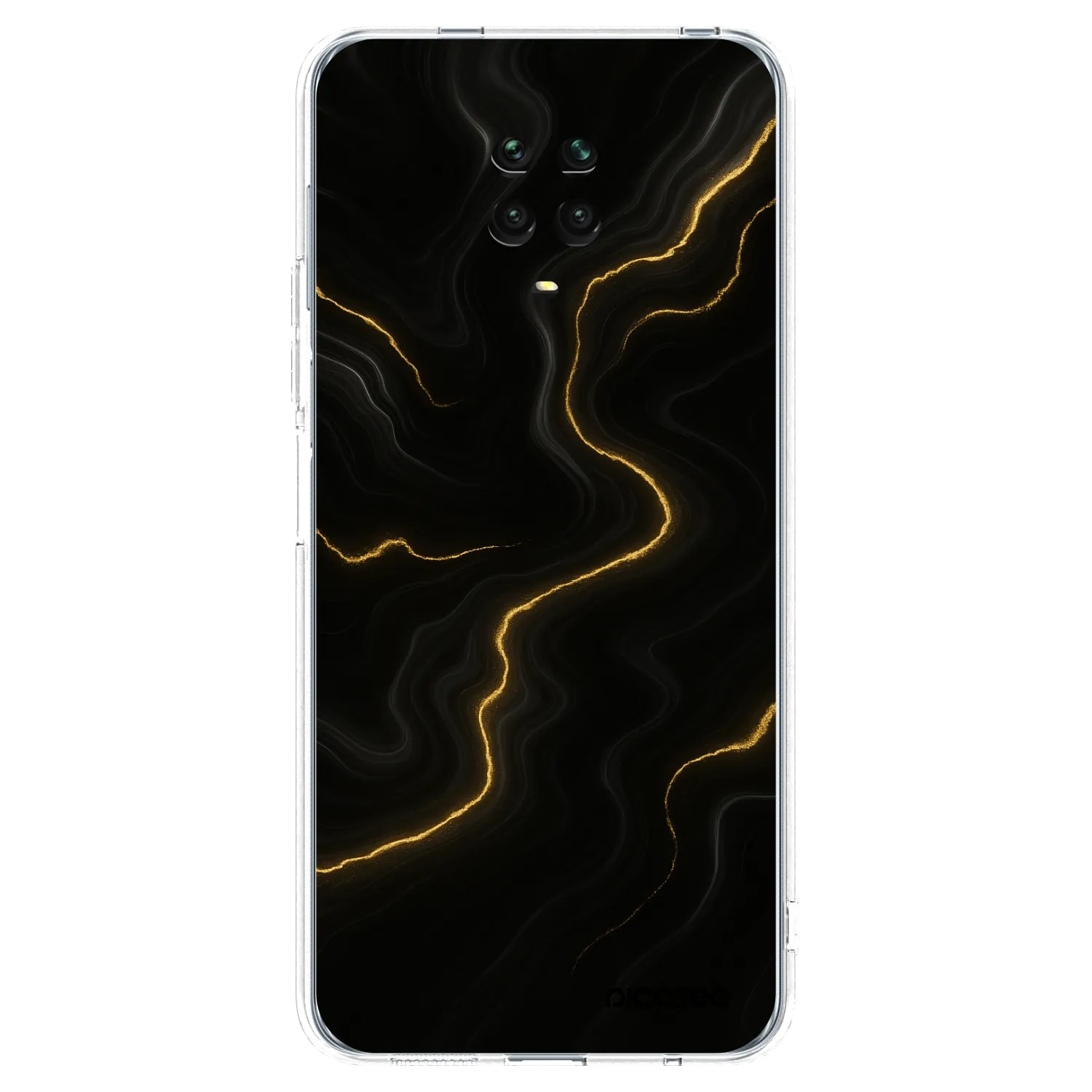 Picasee silikonski prozorni ovitek za Xiaomi Redmi Note 9S - Thunder
