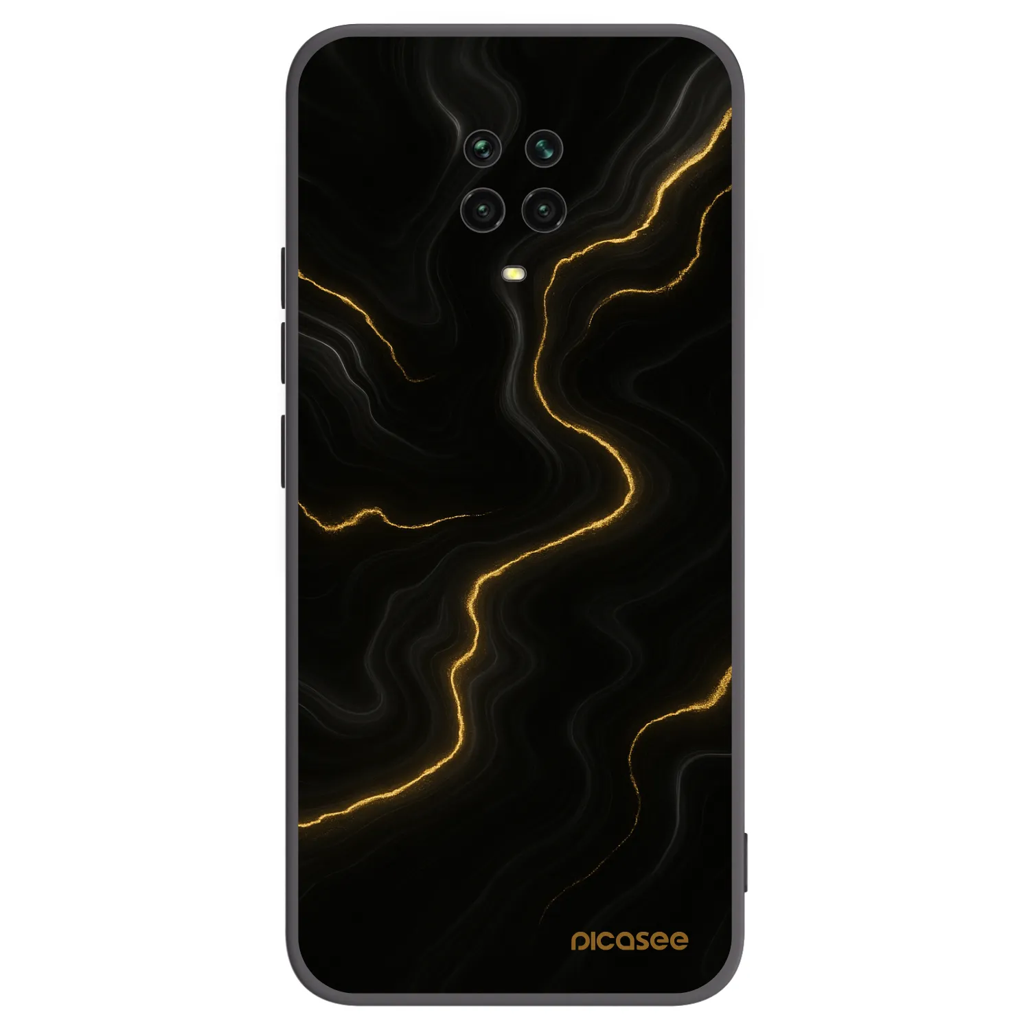 Picasee silikonski črni ovitek za Xiaomi Redmi Note 9S - Thunder