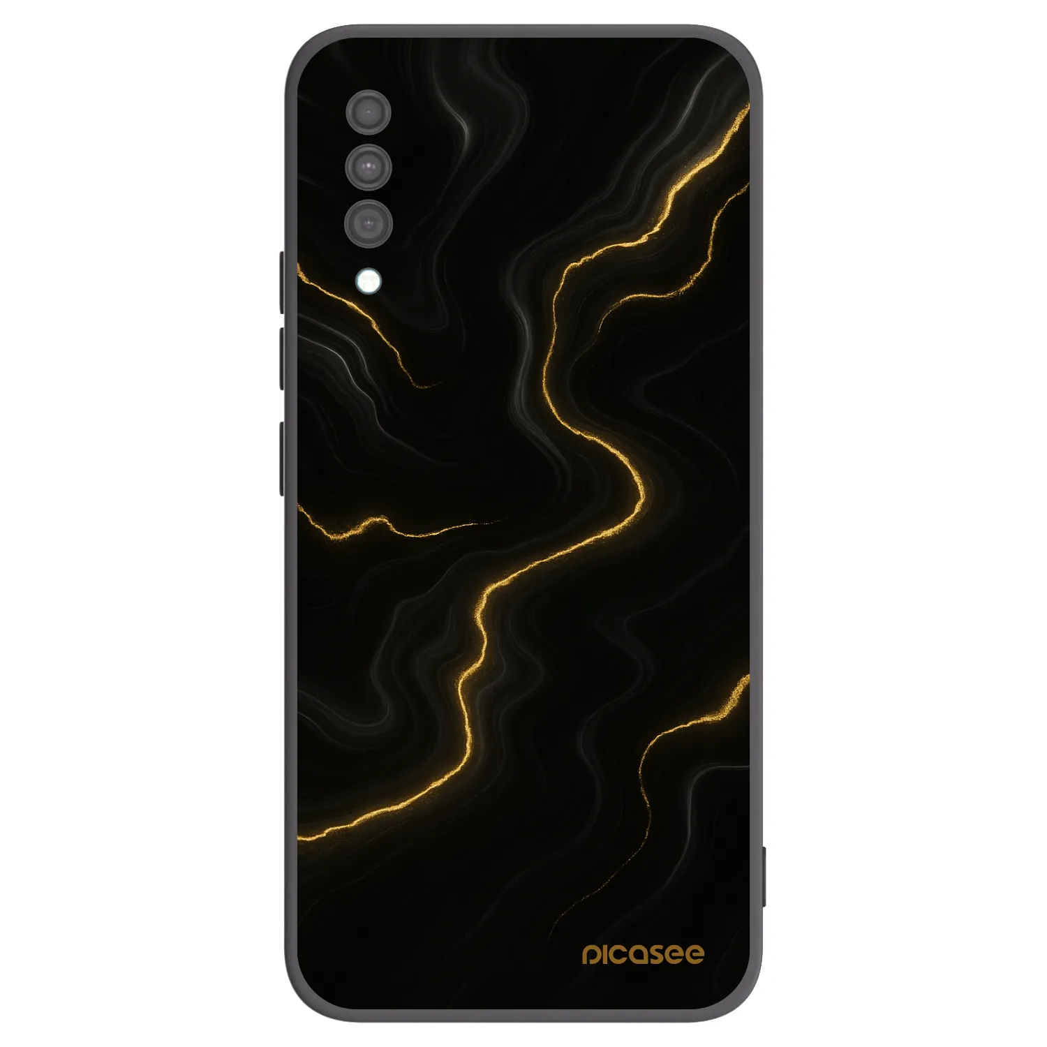 Picasee silikonski črni ovitek za Samsung Galaxy A30s A307F - Thunder