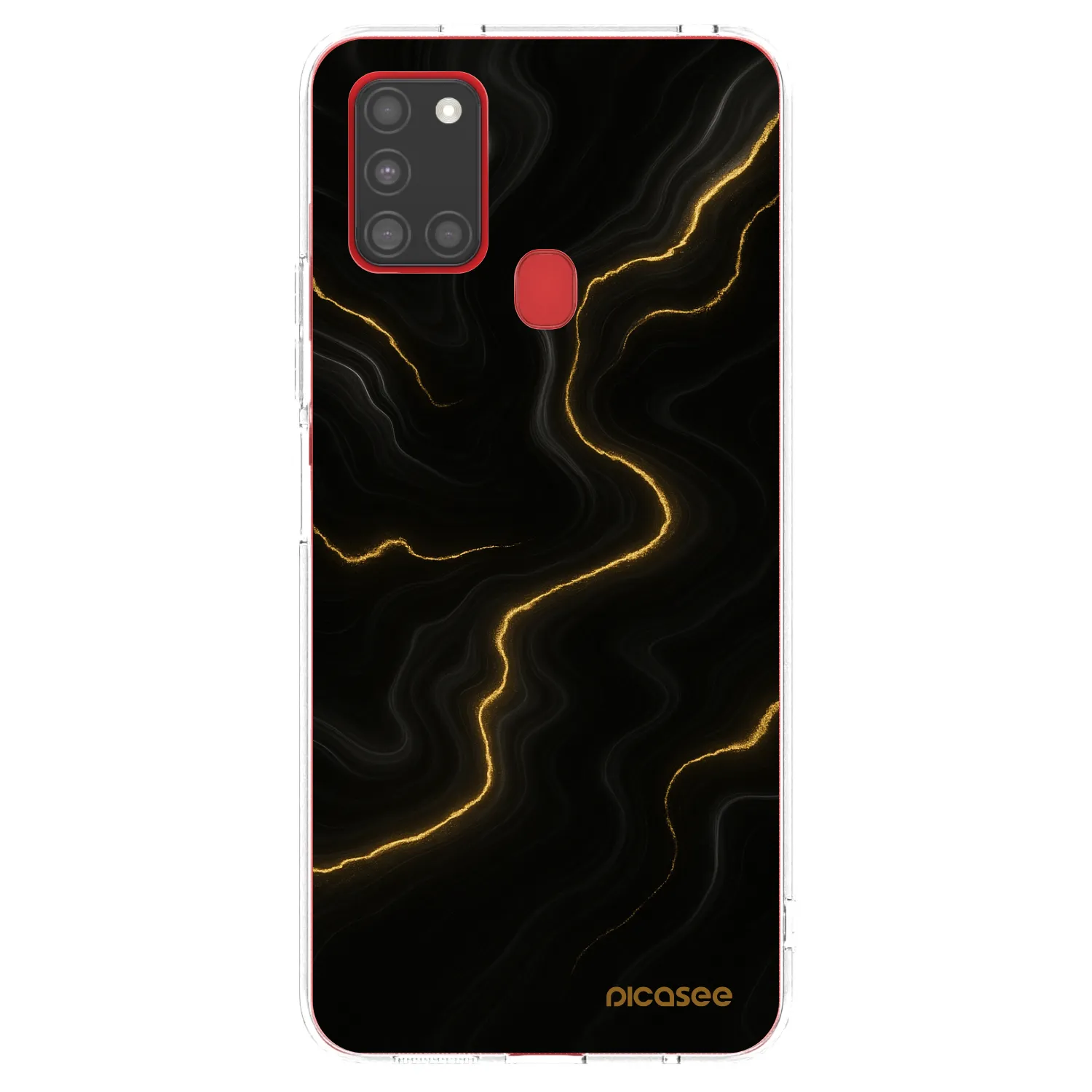 Picasee silikonski prozorni ovitek za Samsung Galaxy A21s - Thunder