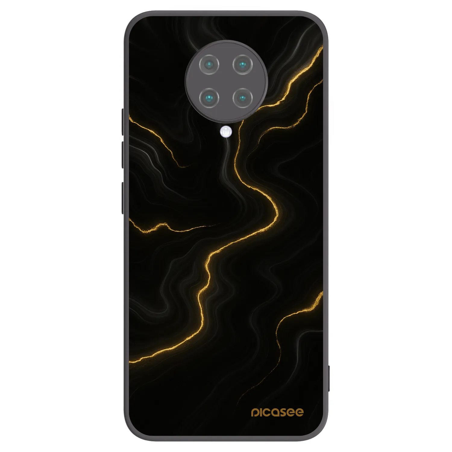 Picasee silikonski črni ovitek za Xiaomi Poco F2 Pro - Thunder