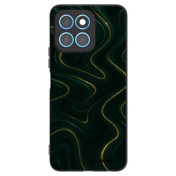 Picasee silikonski črni ovitek za Honor X8 5G - Vawes