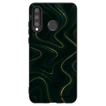 Picasee silikonski črni ovitek za Huawei P30 Lite - Vawes
