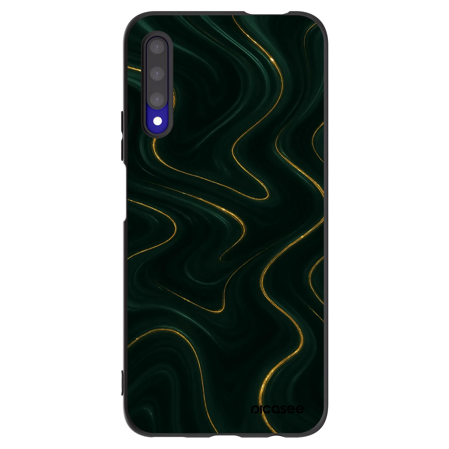 Picasee silikonski črni ovitek za Honor 9X Pro - Vawes