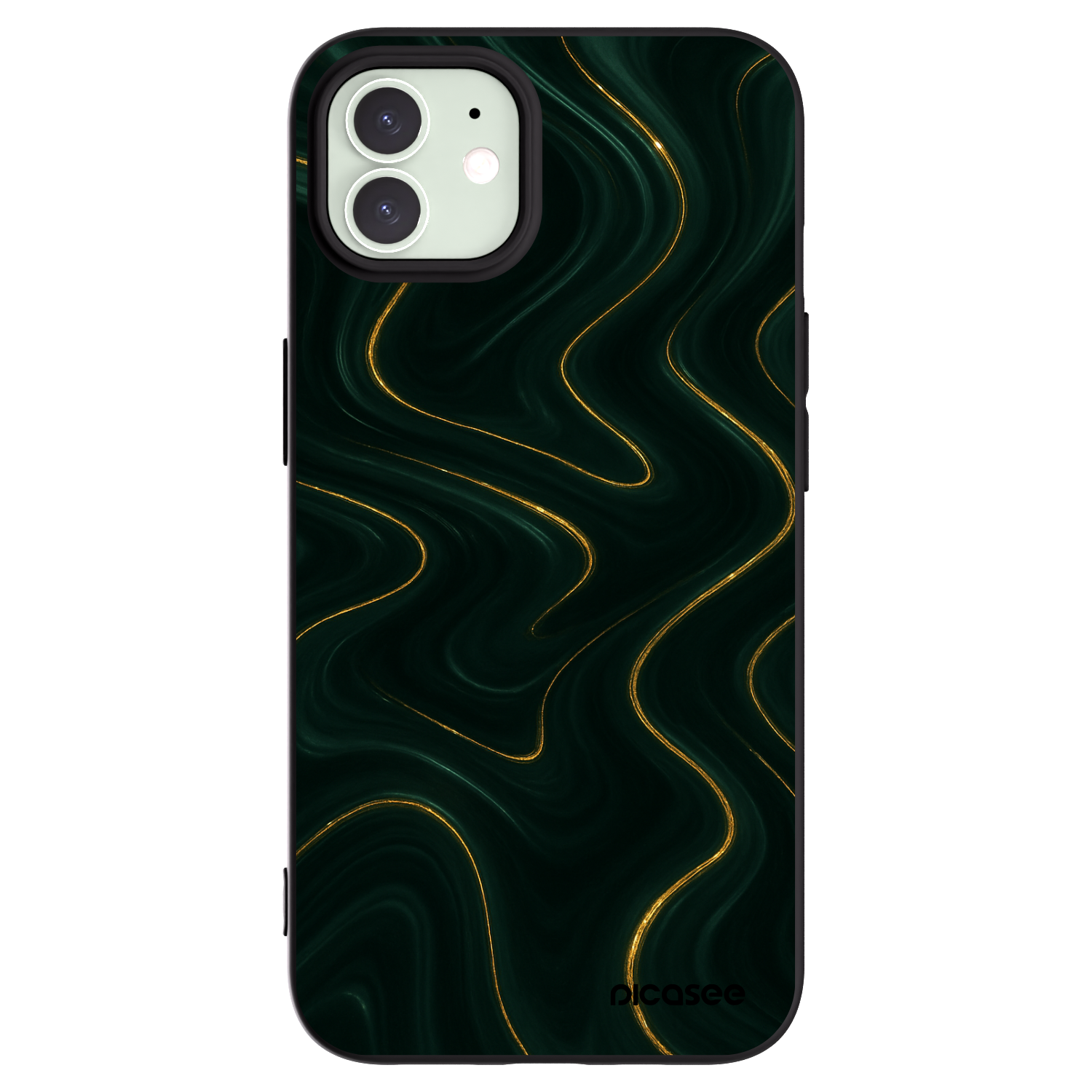 Picasee silikonski črni ovitek za Apple iPhone 12 - Vawes