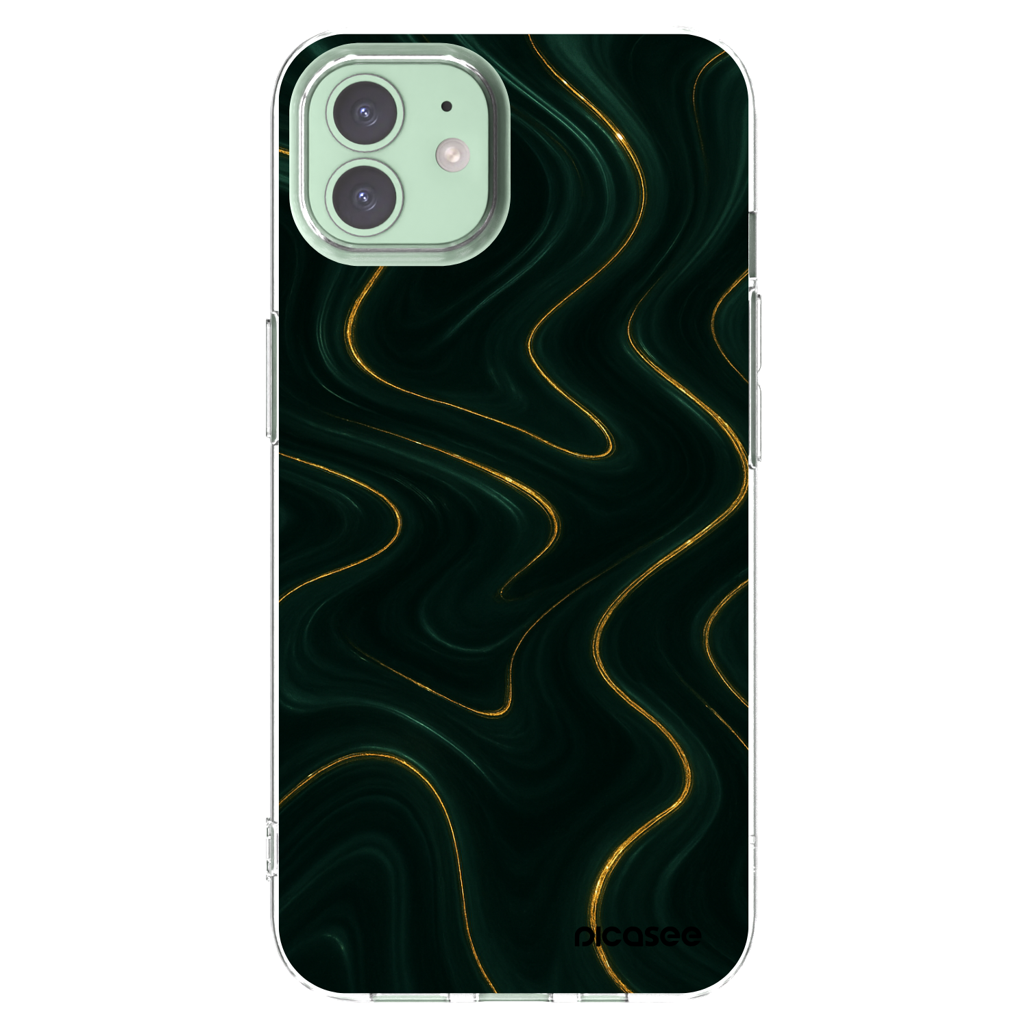 Picasee silikonski prozorni ovitek za Apple iPhone 12 - Vawes