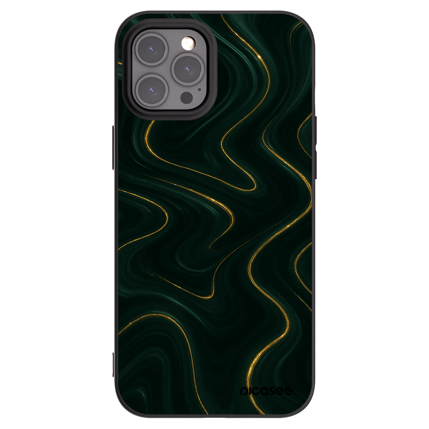 Picasee silikonski črni ovitek za Apple iPhone 12 Pro Max - Vawes