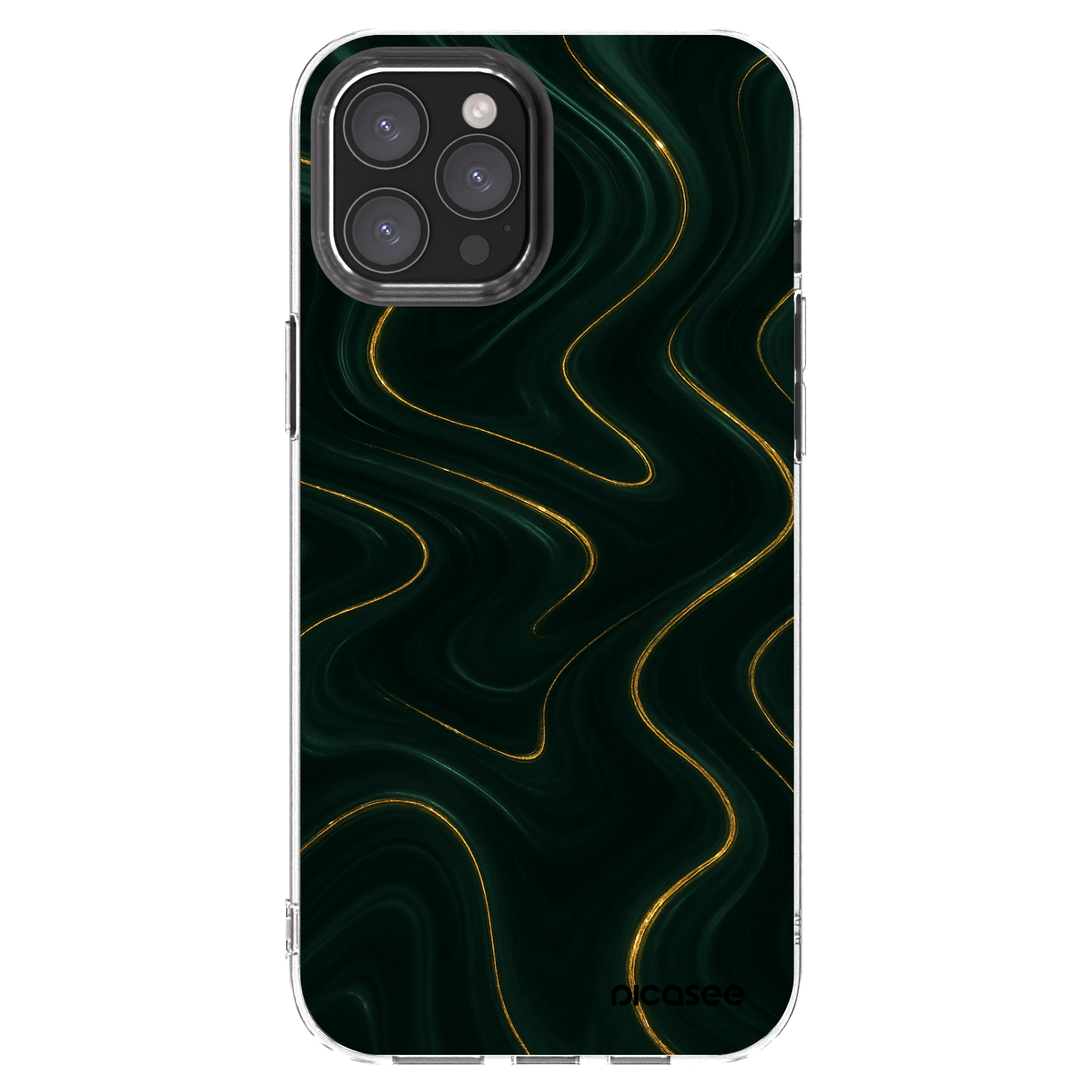 Picasee silikonski prozorni ovitek za Apple iPhone 12 Pro Max - Vawes