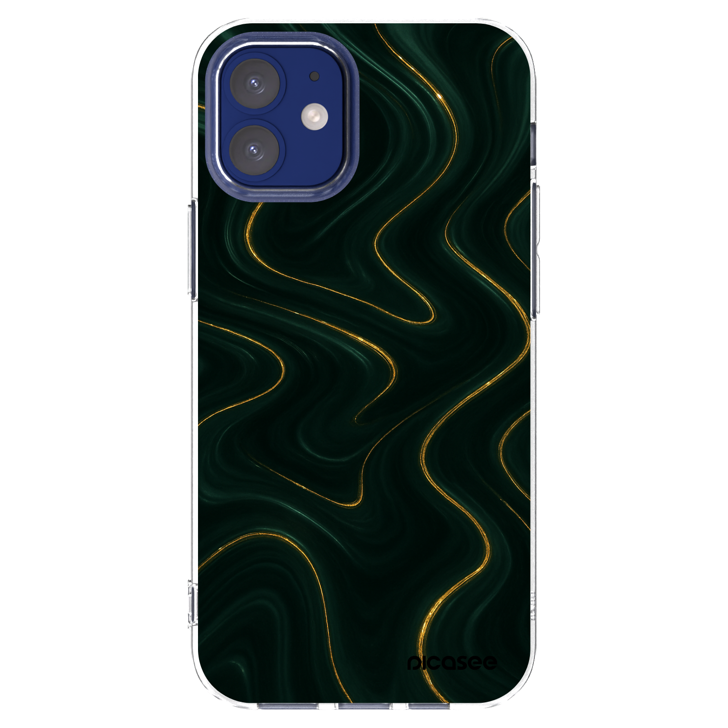 Picasee silikonski prozorni ovitek za Apple iPhone 12 mini - Vawes