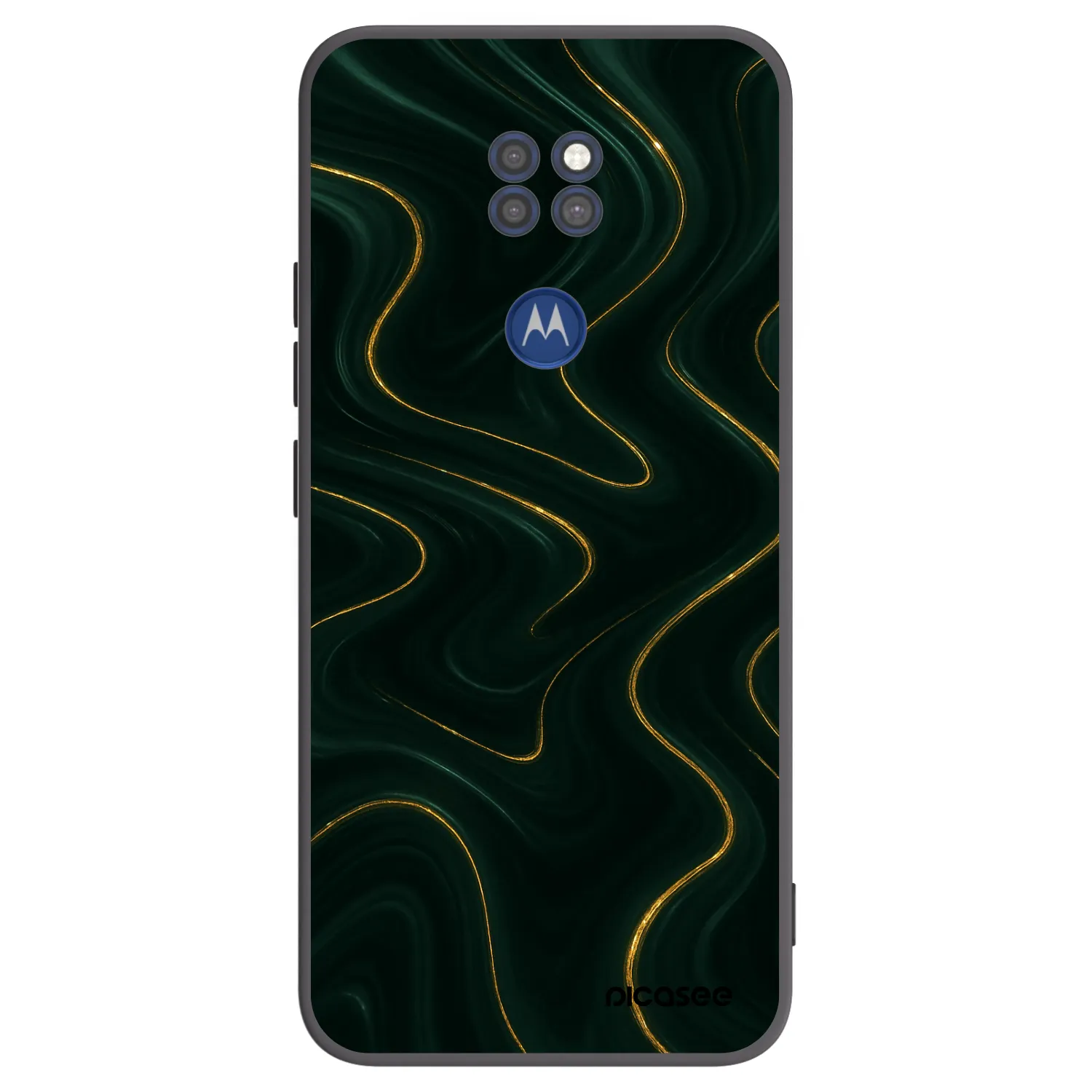 Picasee silikonski črni ovitek za Motorola Moto G9 Play - Vawes