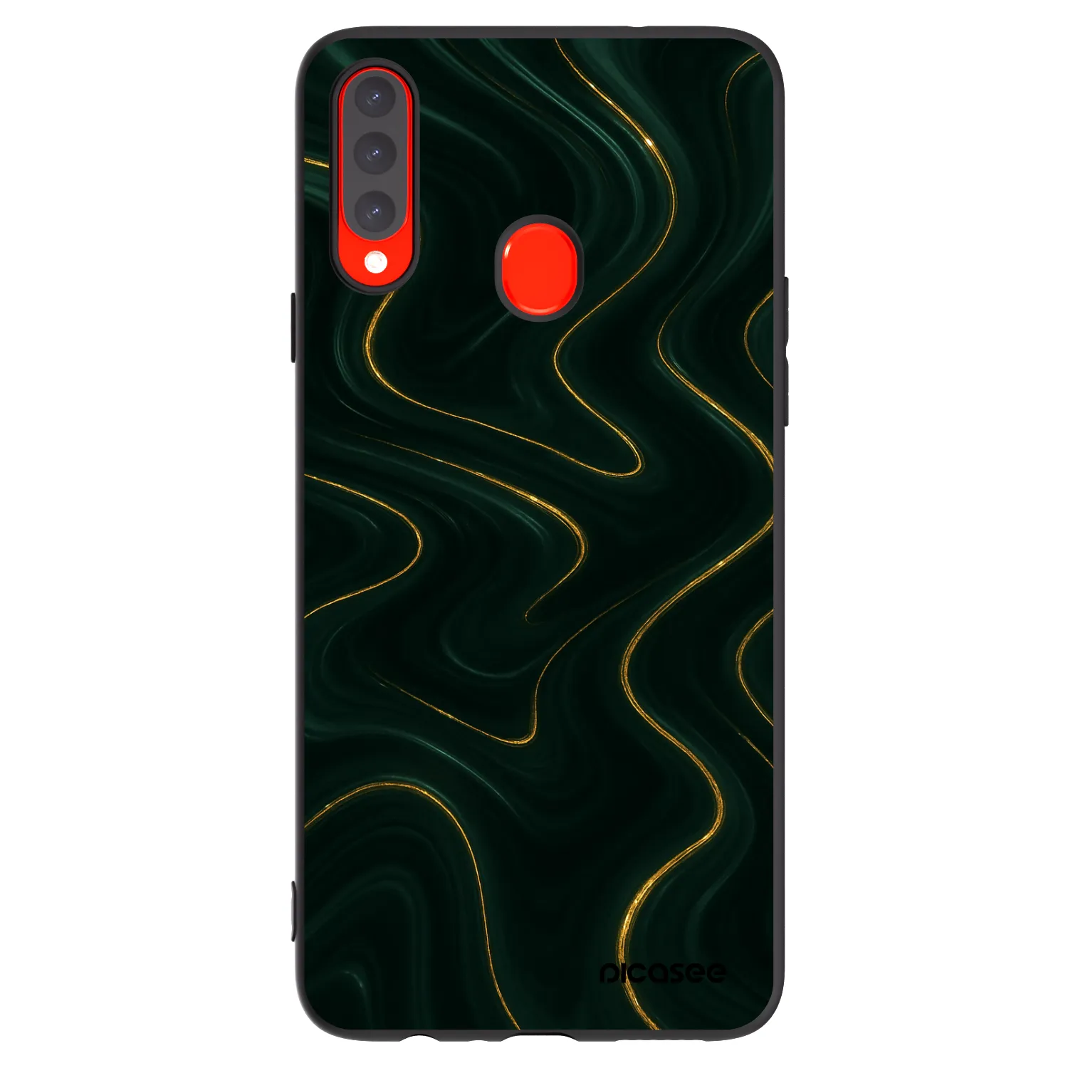 Picasee silikonski črni ovitek za Samsung Galaxy A20s - Vawes