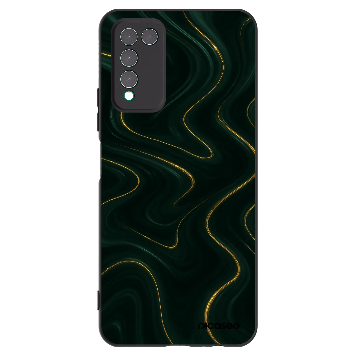 Picasee silikonski črni ovitek za Honor 10X Lite - Vawes